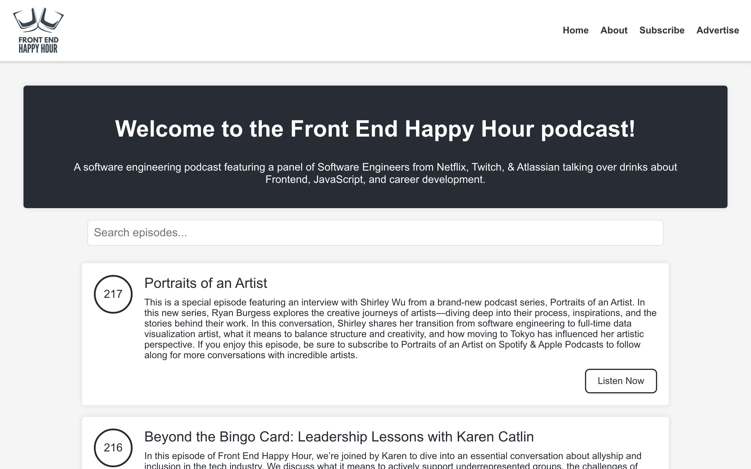Front End Happy Hour screenshot