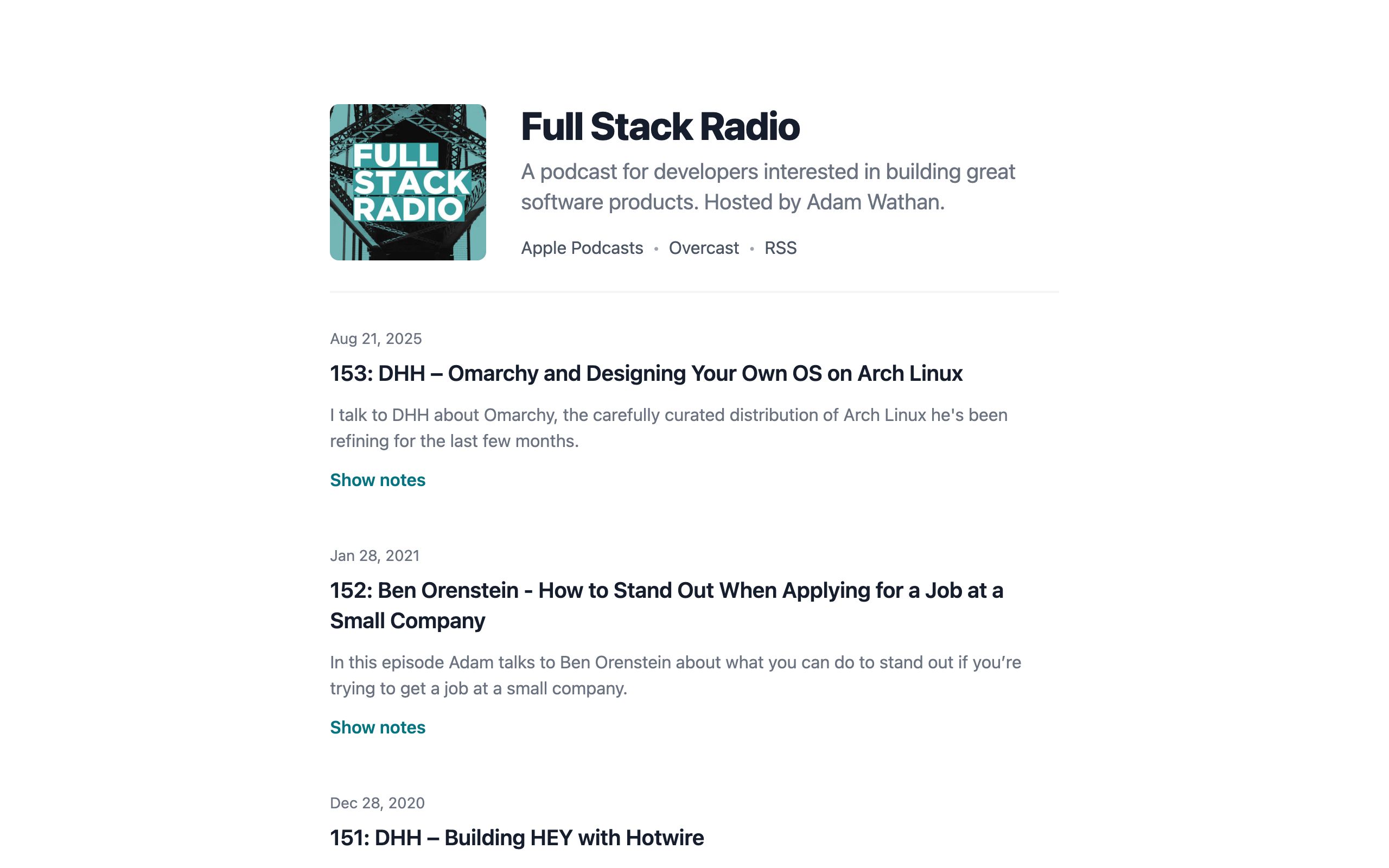Full Stack Radio screenshot