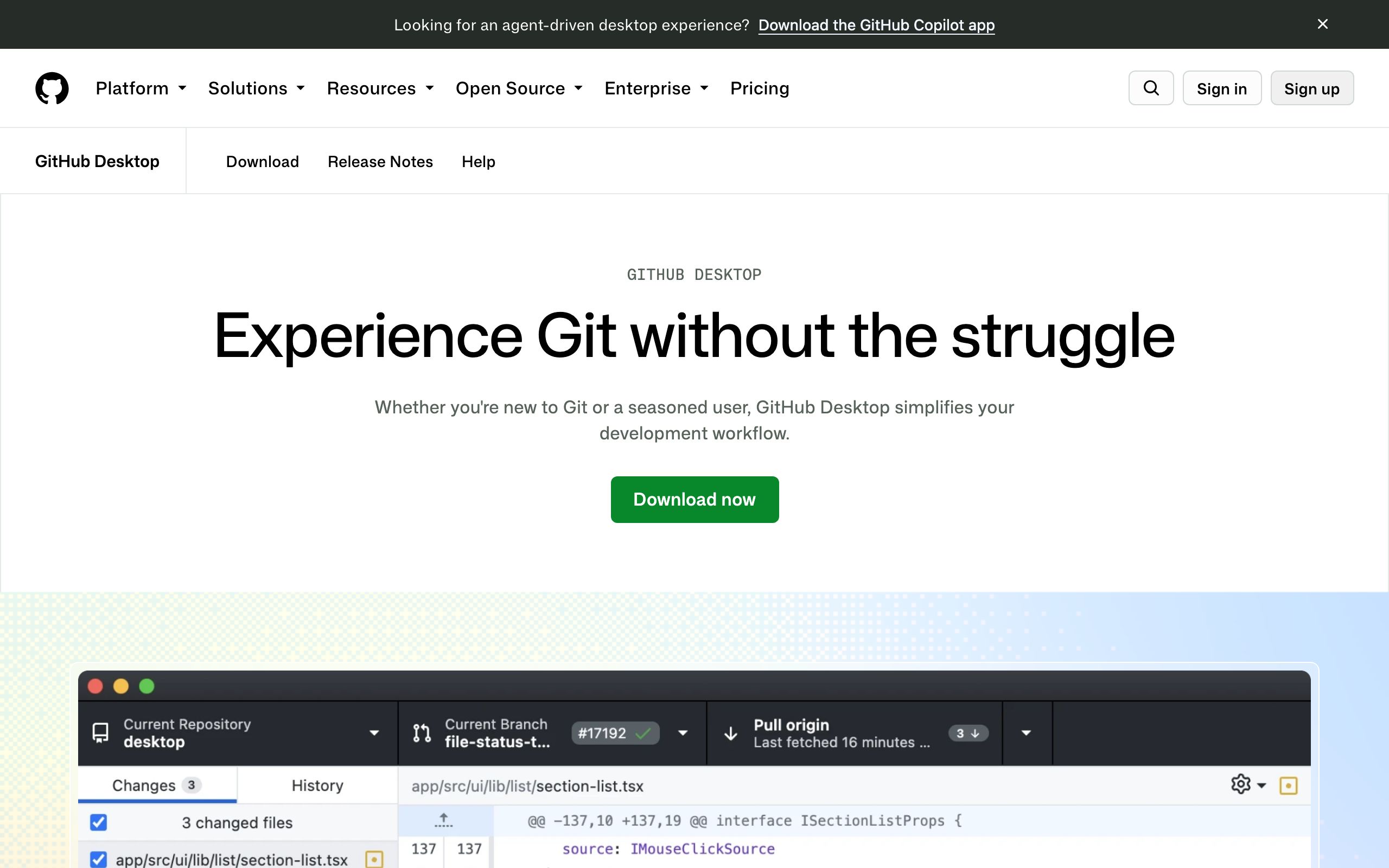 GitHub Desktop screenshot