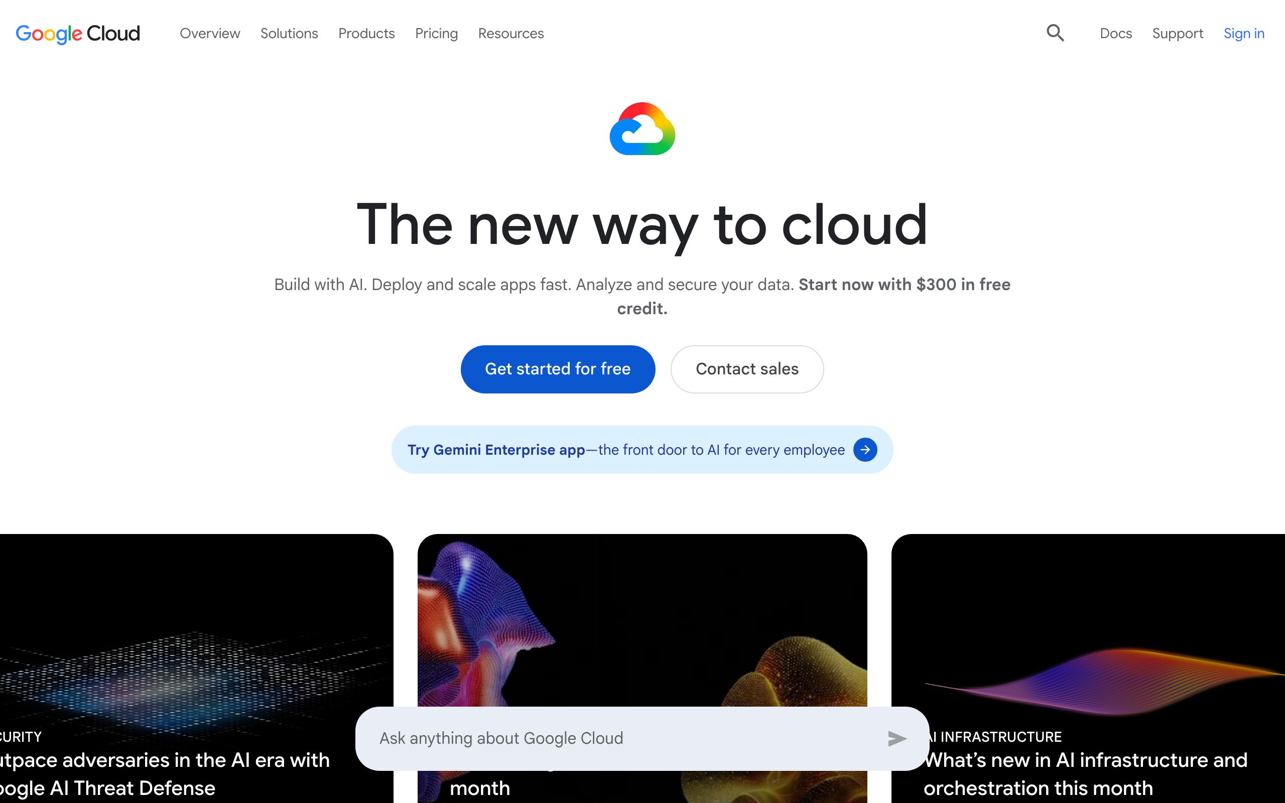 Google Cloud screenshot