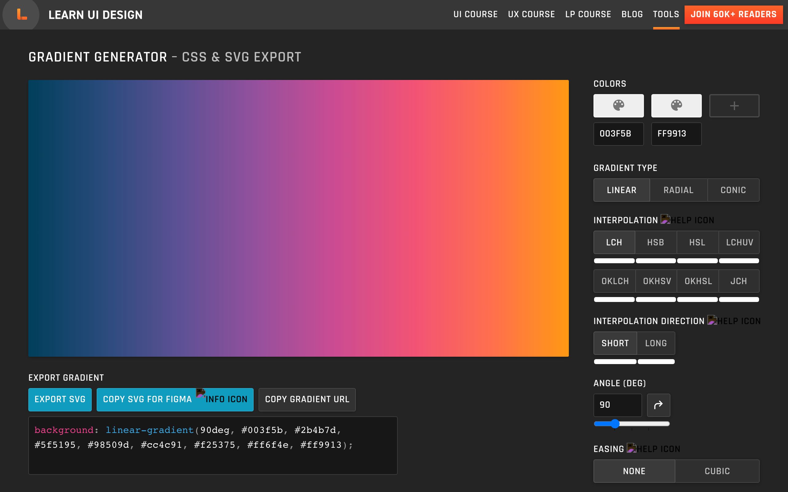 Gradient Generator screenshot