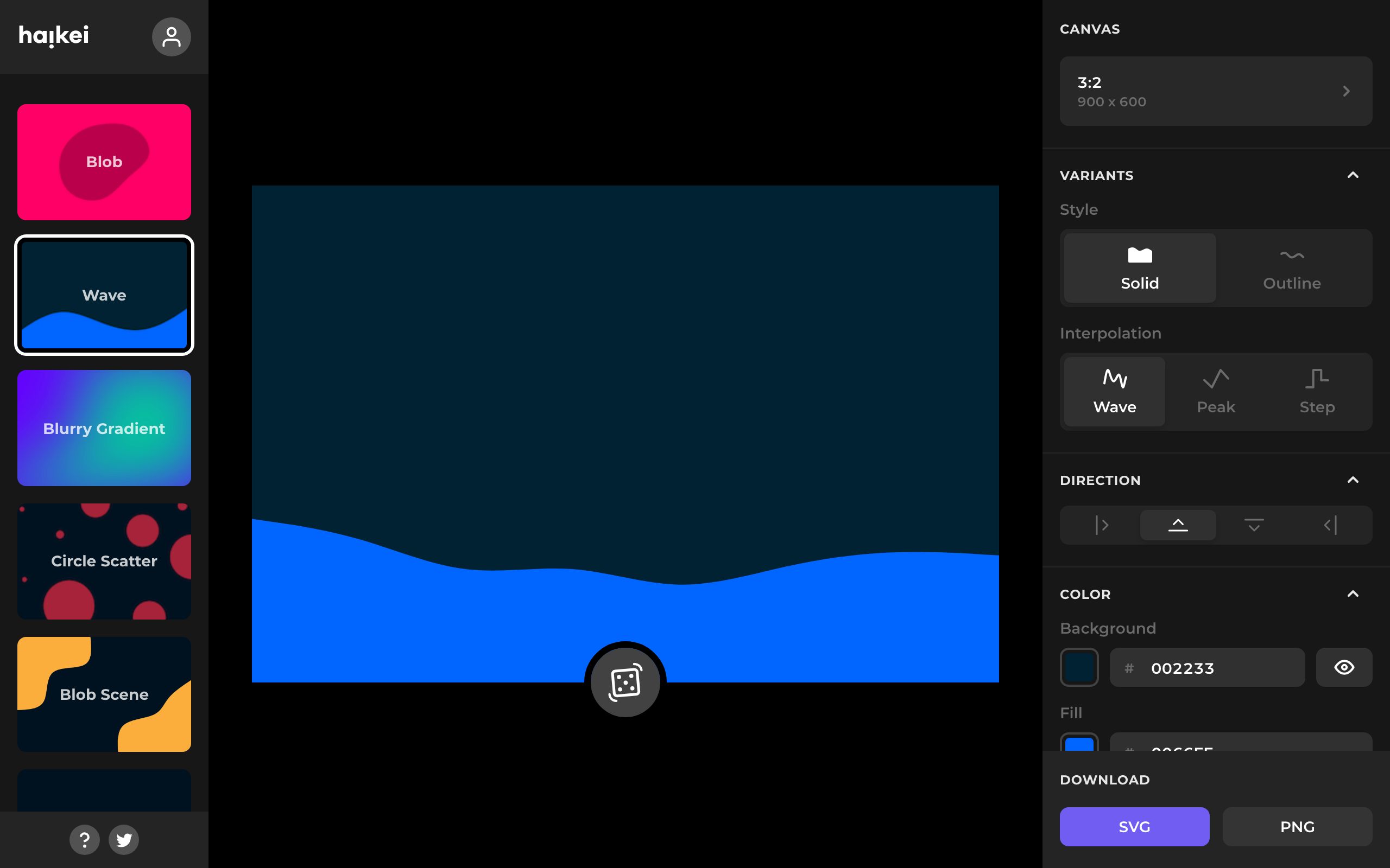 Haikei screenshot