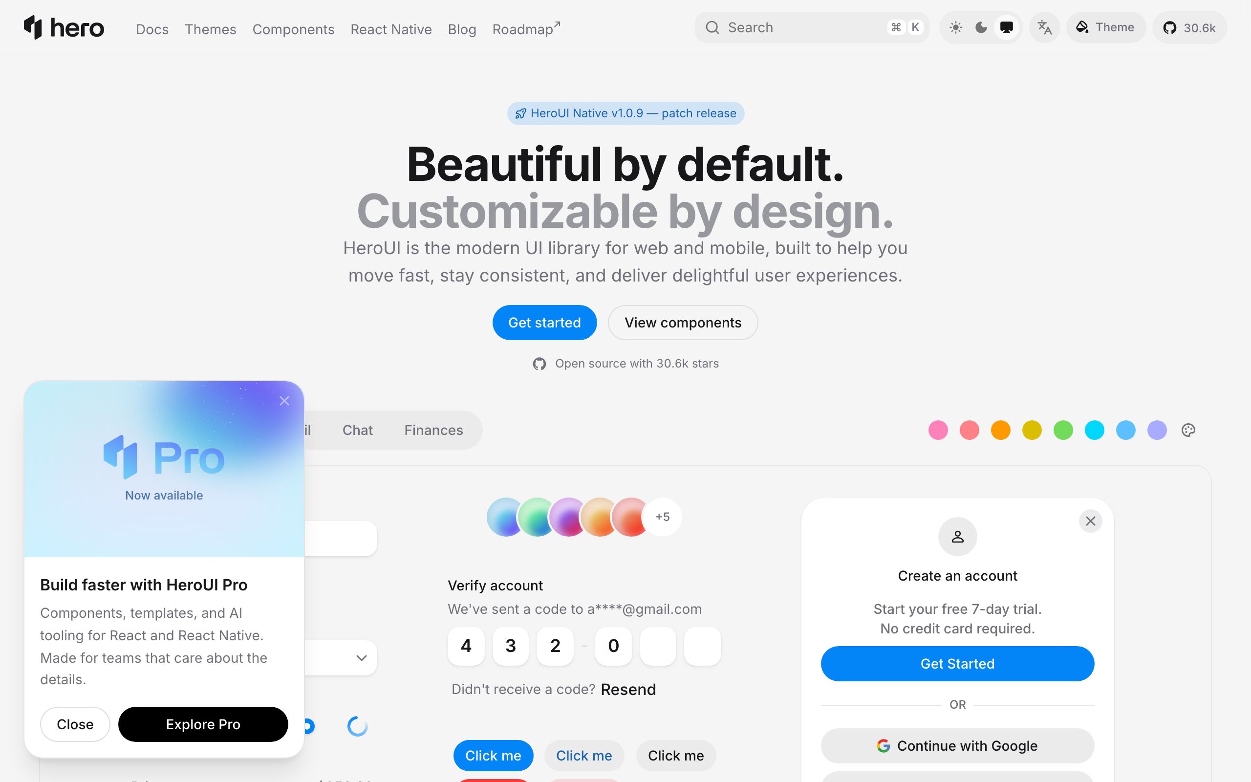 HeroUI screenshot
