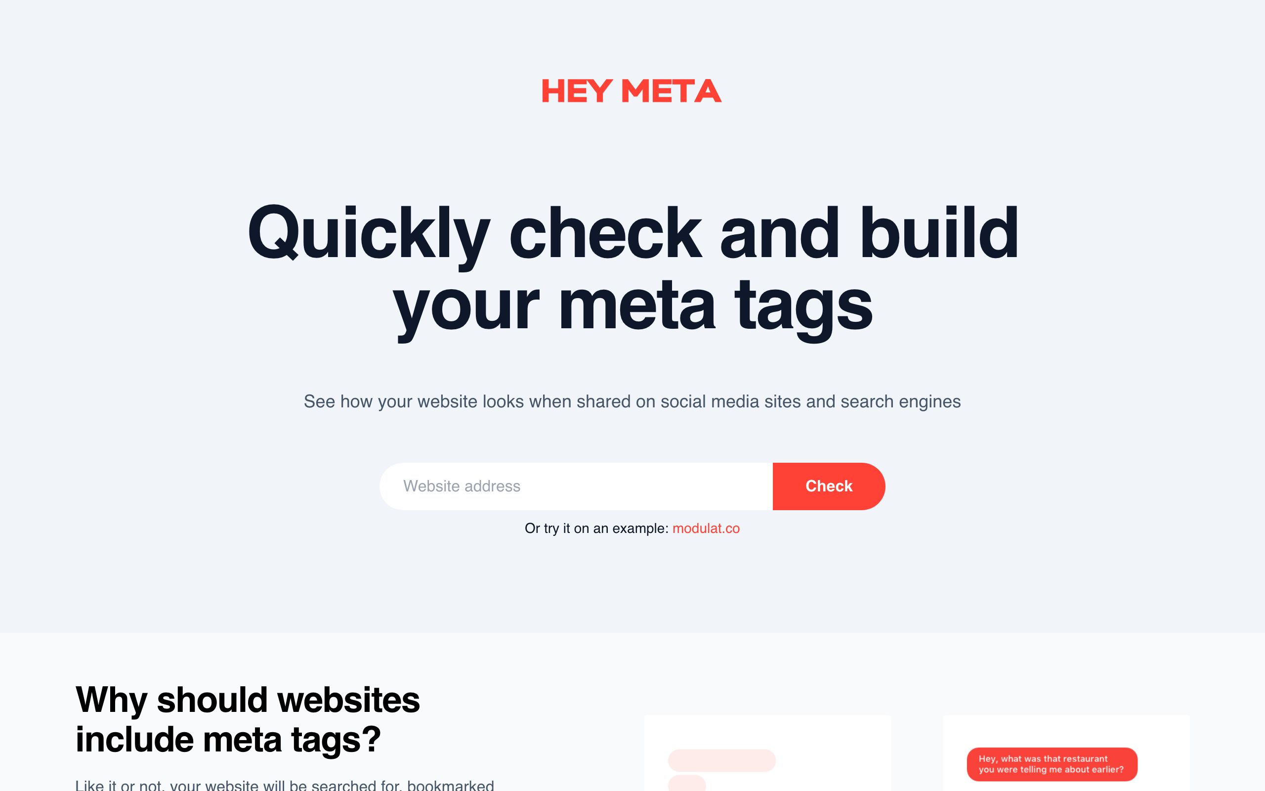 HEY META screenshot
