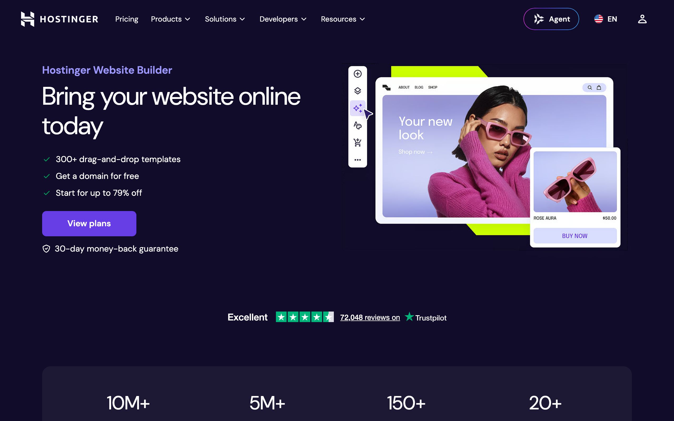 Hostinger Website Builder screenshot
