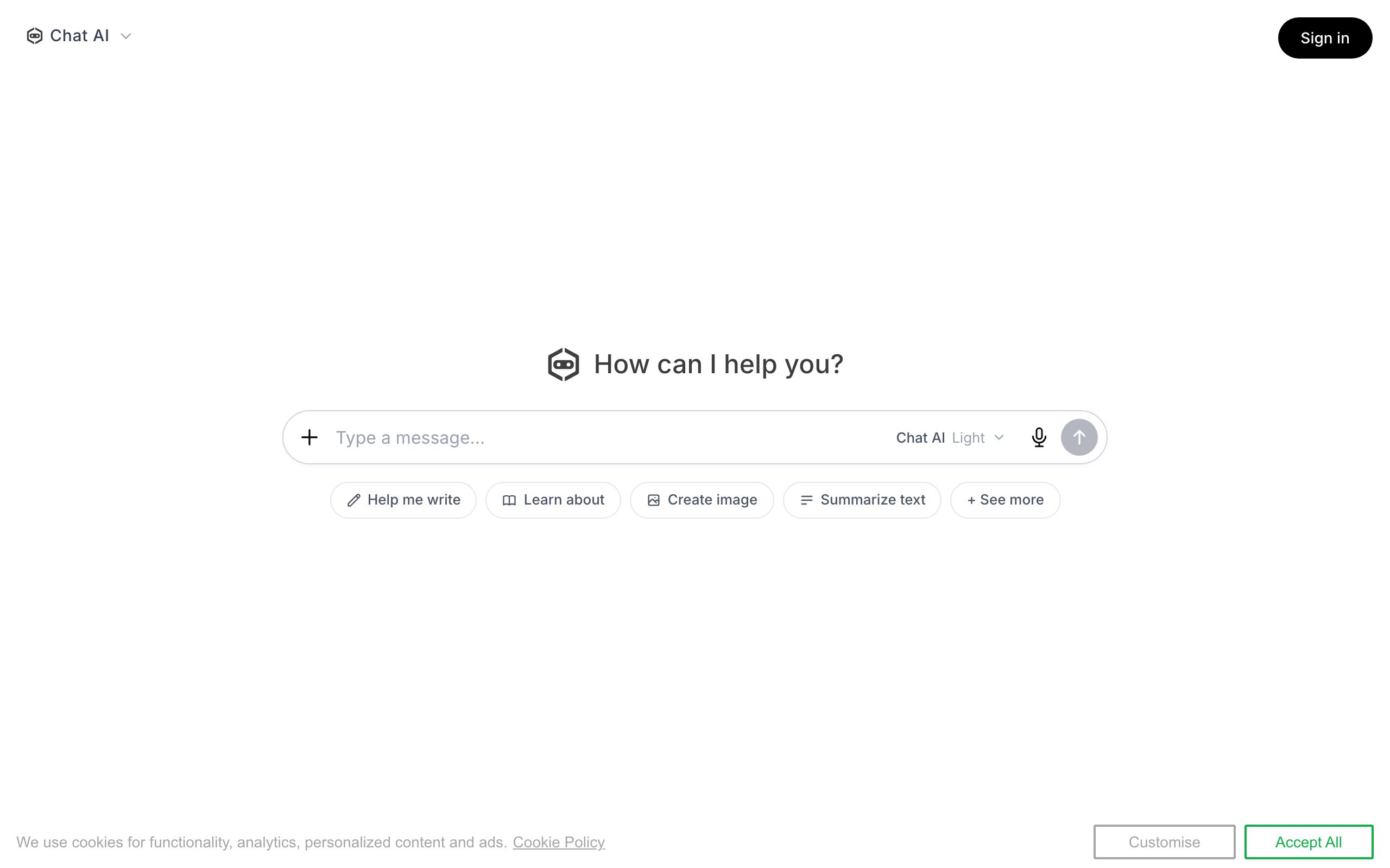 HotBot AI screenshot