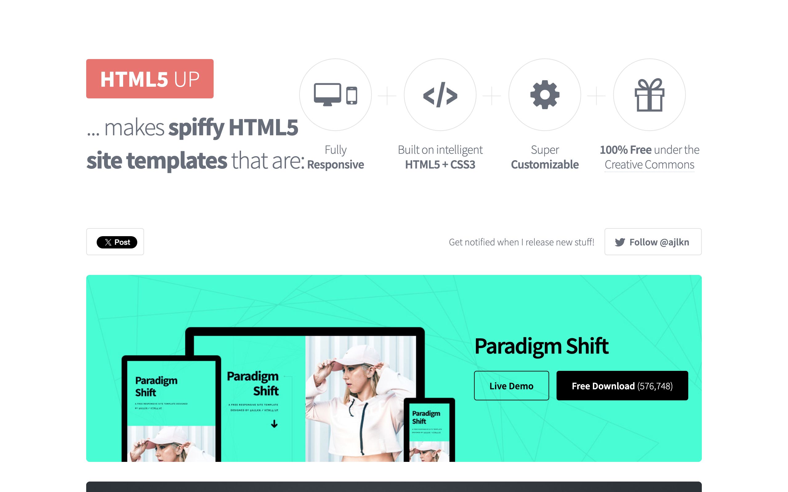 HTML5 UP screenshot