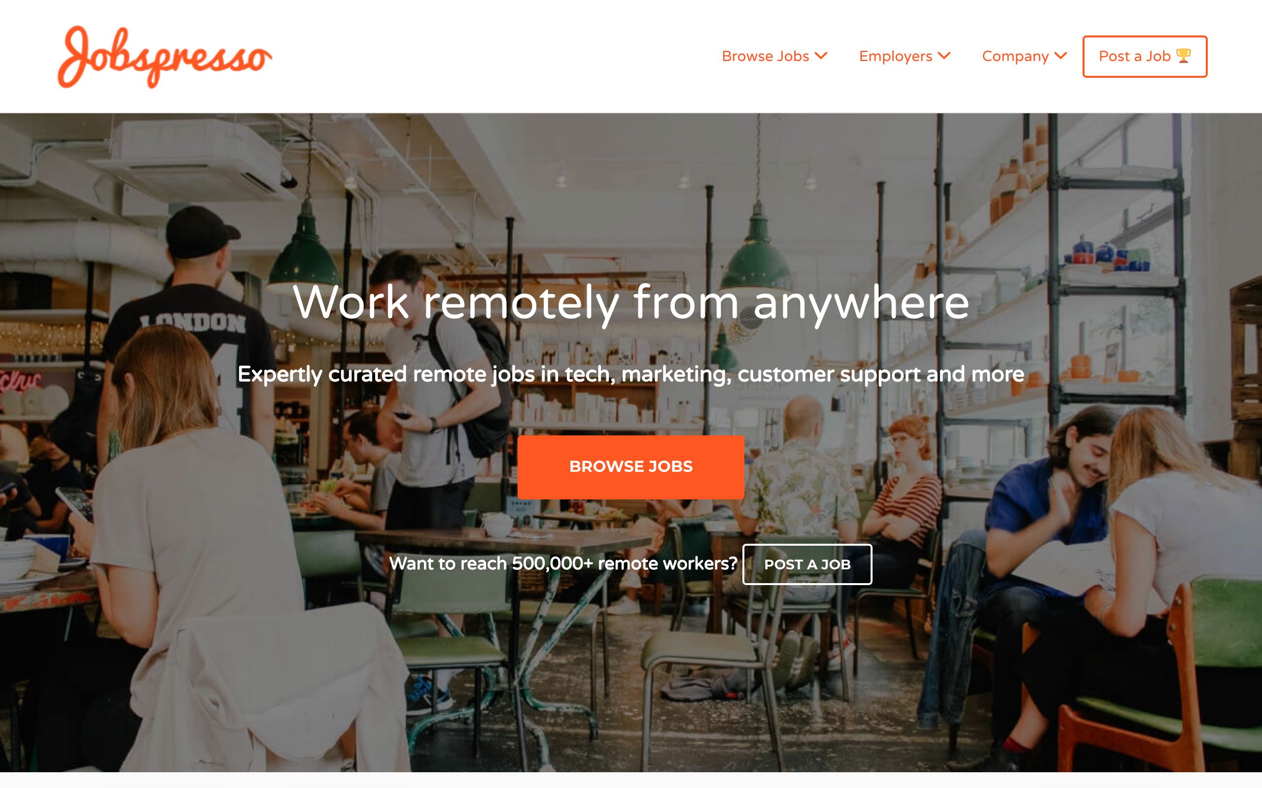 Jobspresso screenshot
