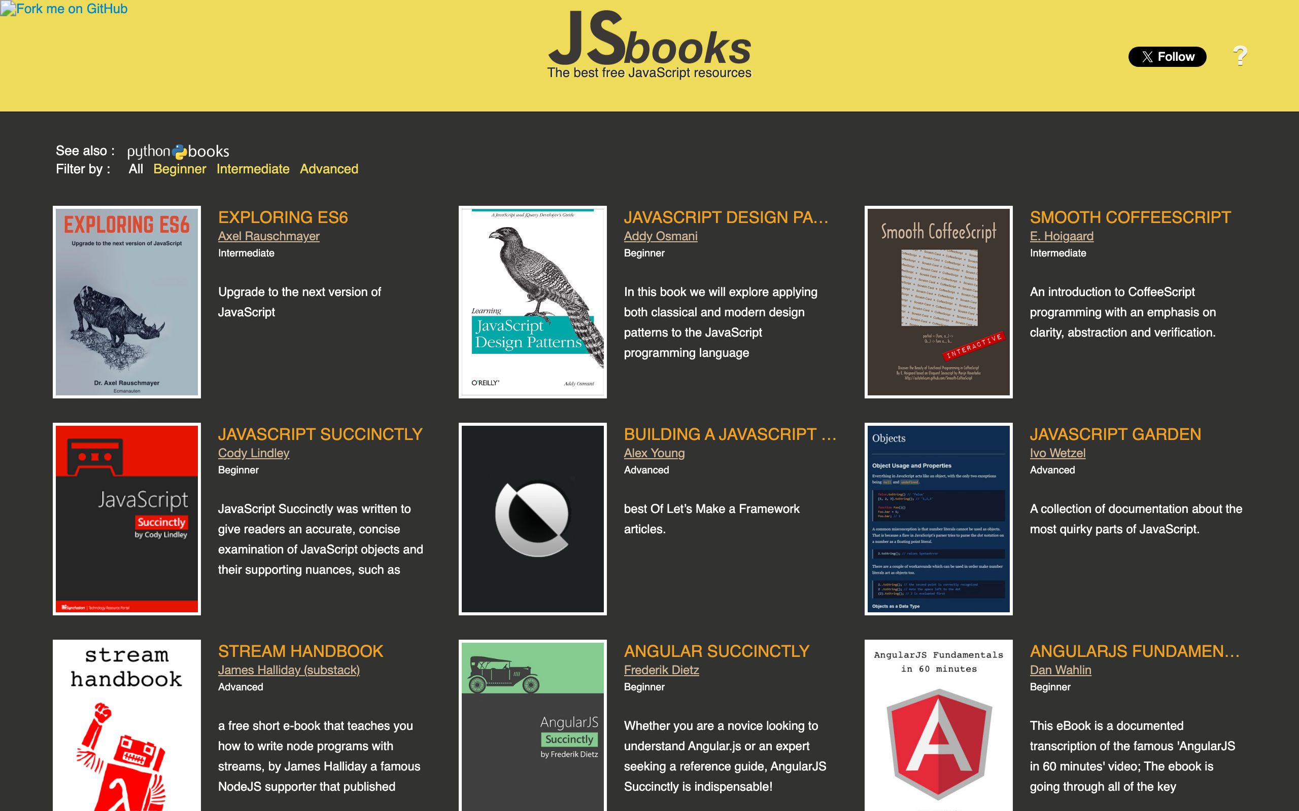 JSbooks screenshot