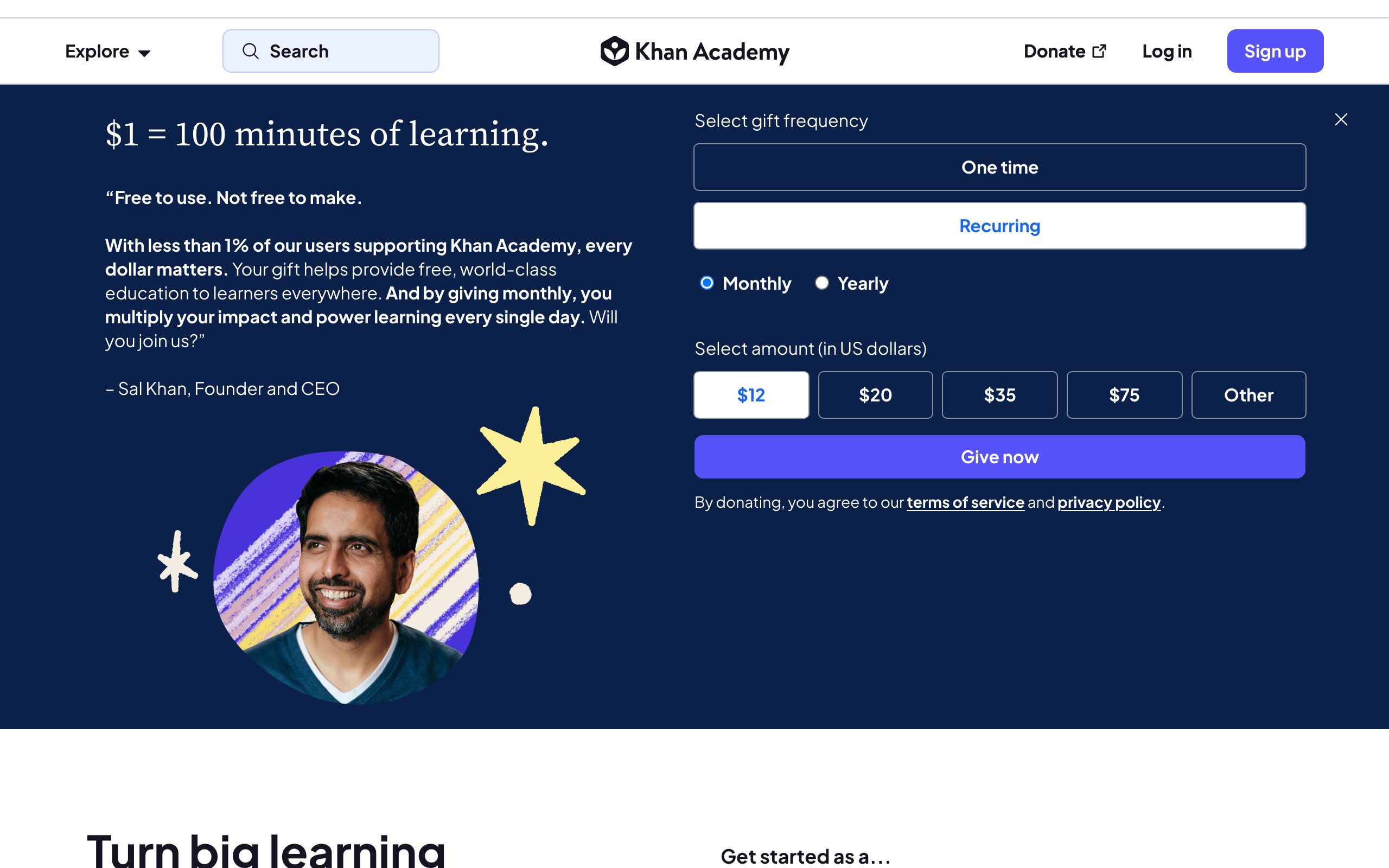 Khan Academy screenshot