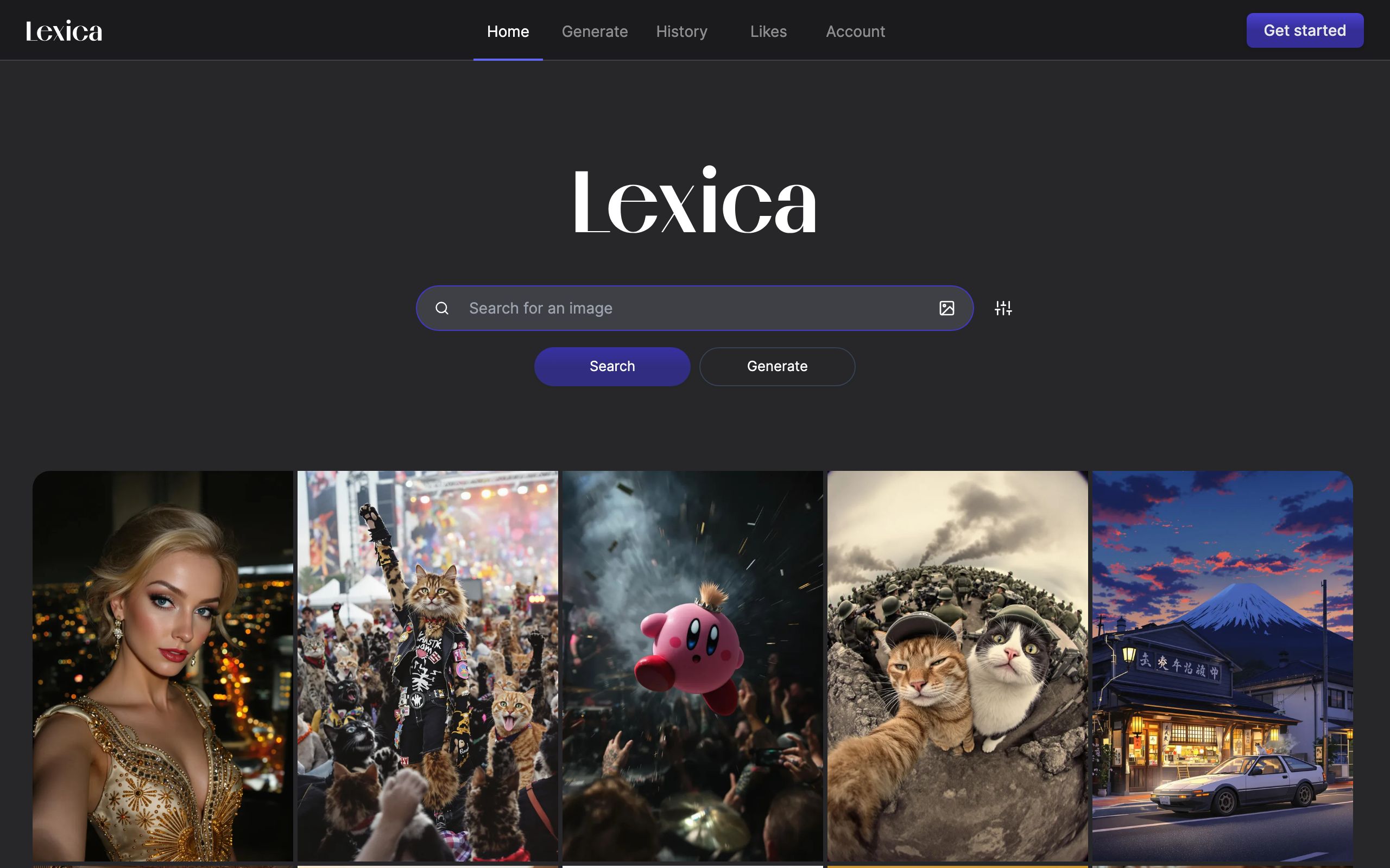 Lexica screenshot