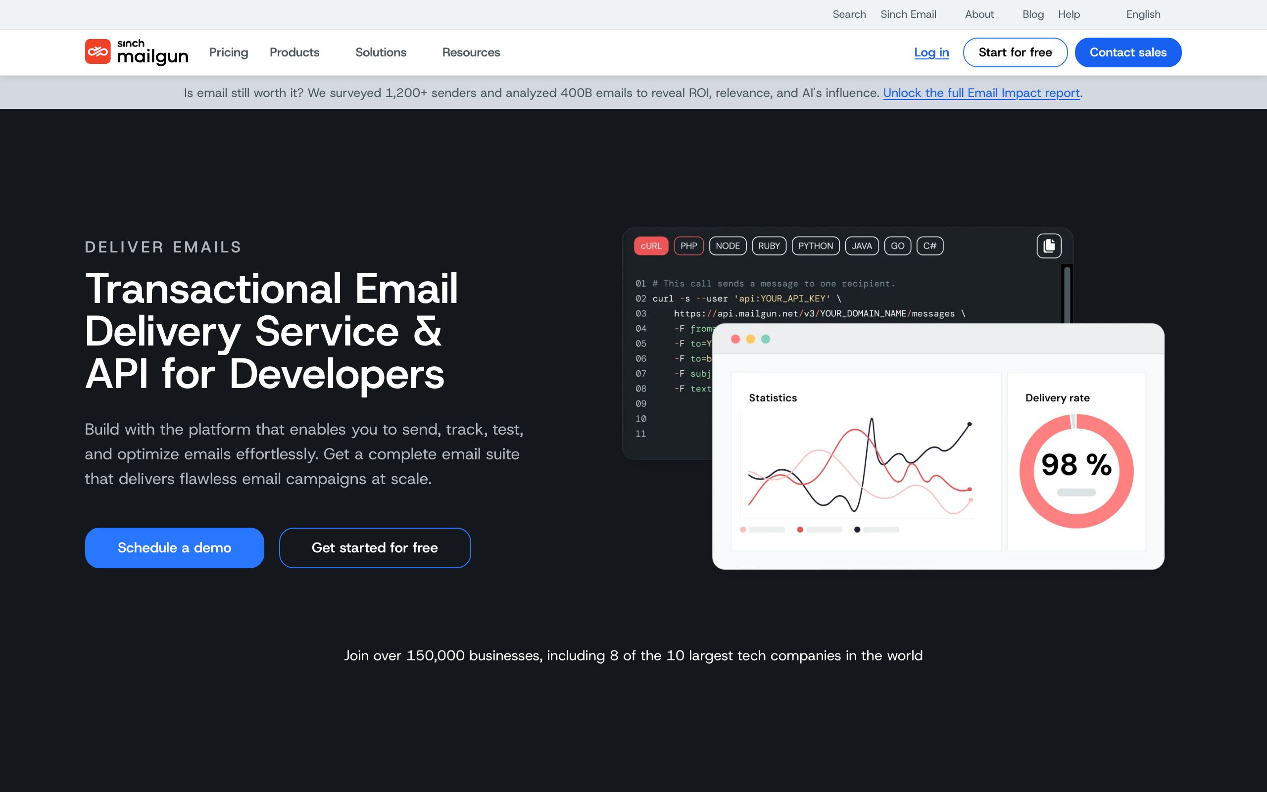 Mailgun screenshot
