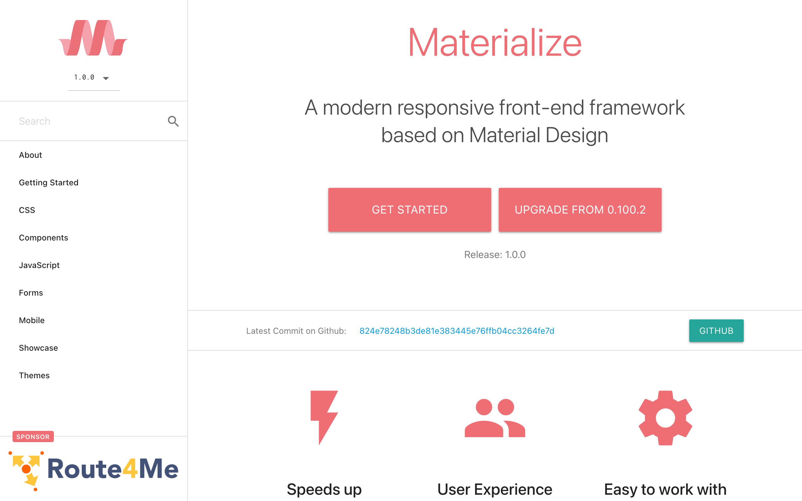 Materialize screenshot