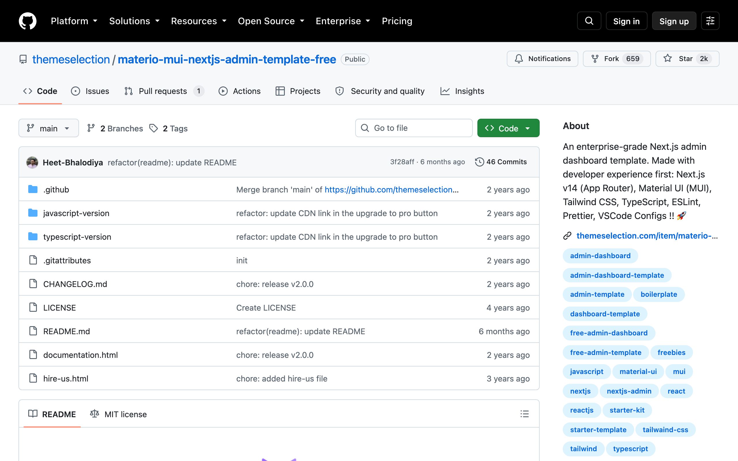 Materio MUI NextJS Admin Template screenshot