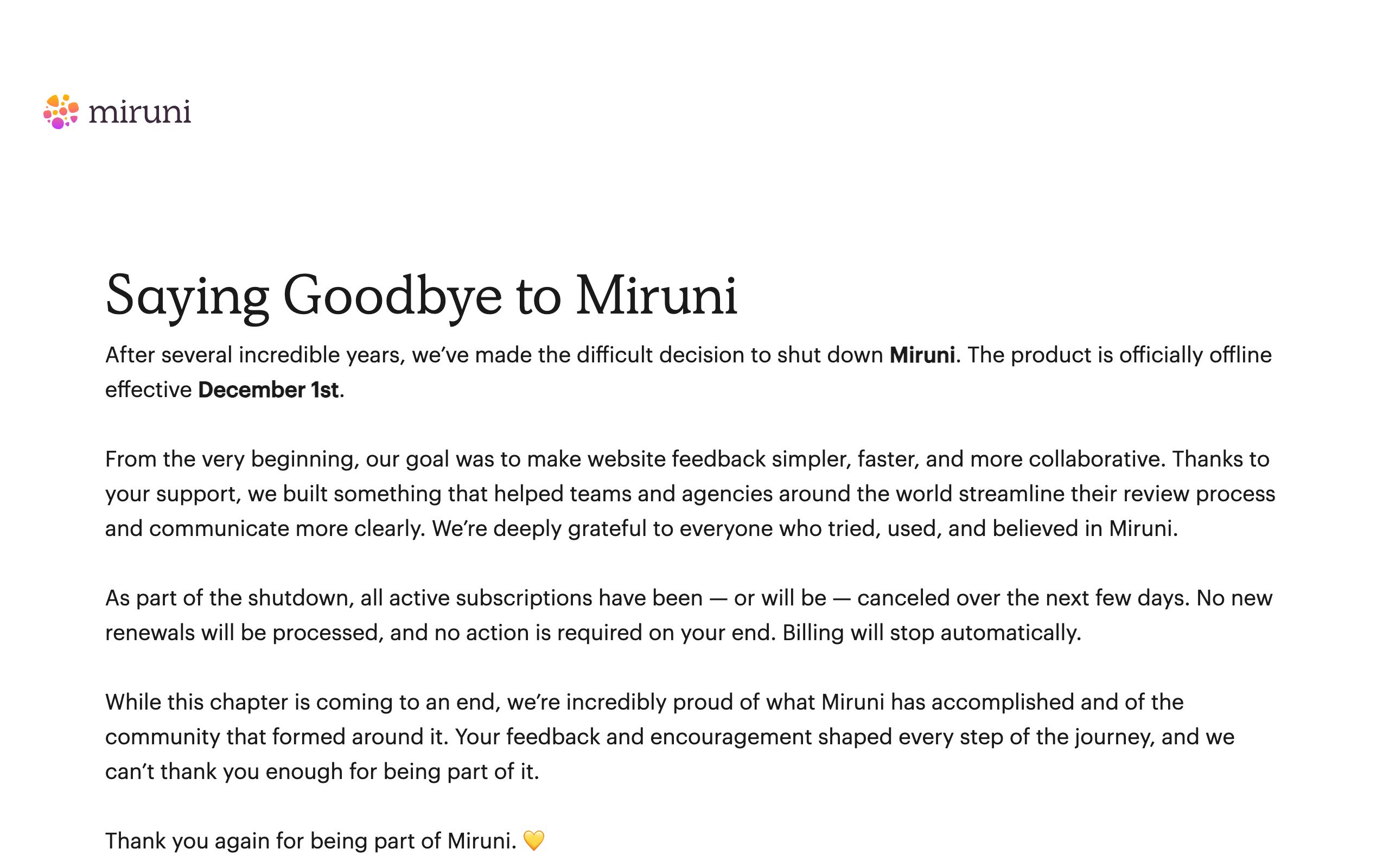 Miruni screenshot
