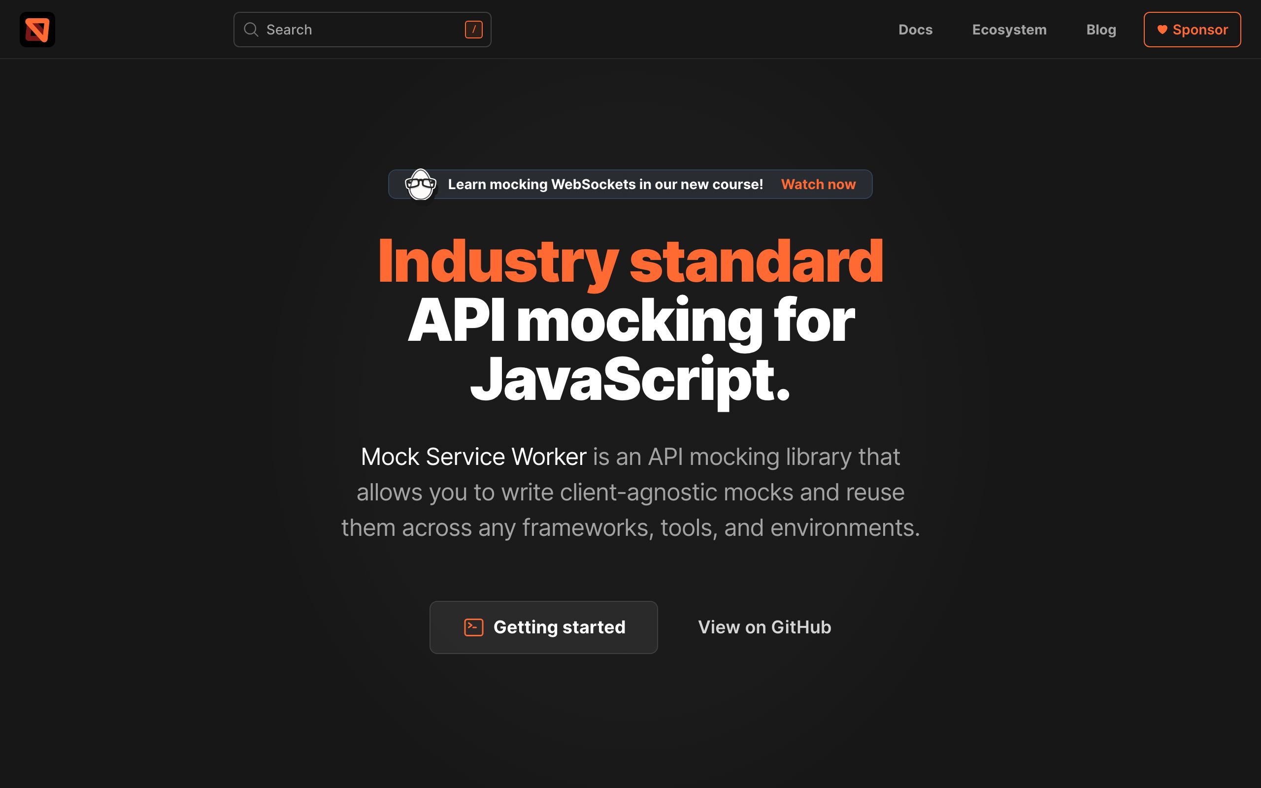 Mock Service Worker screenshot