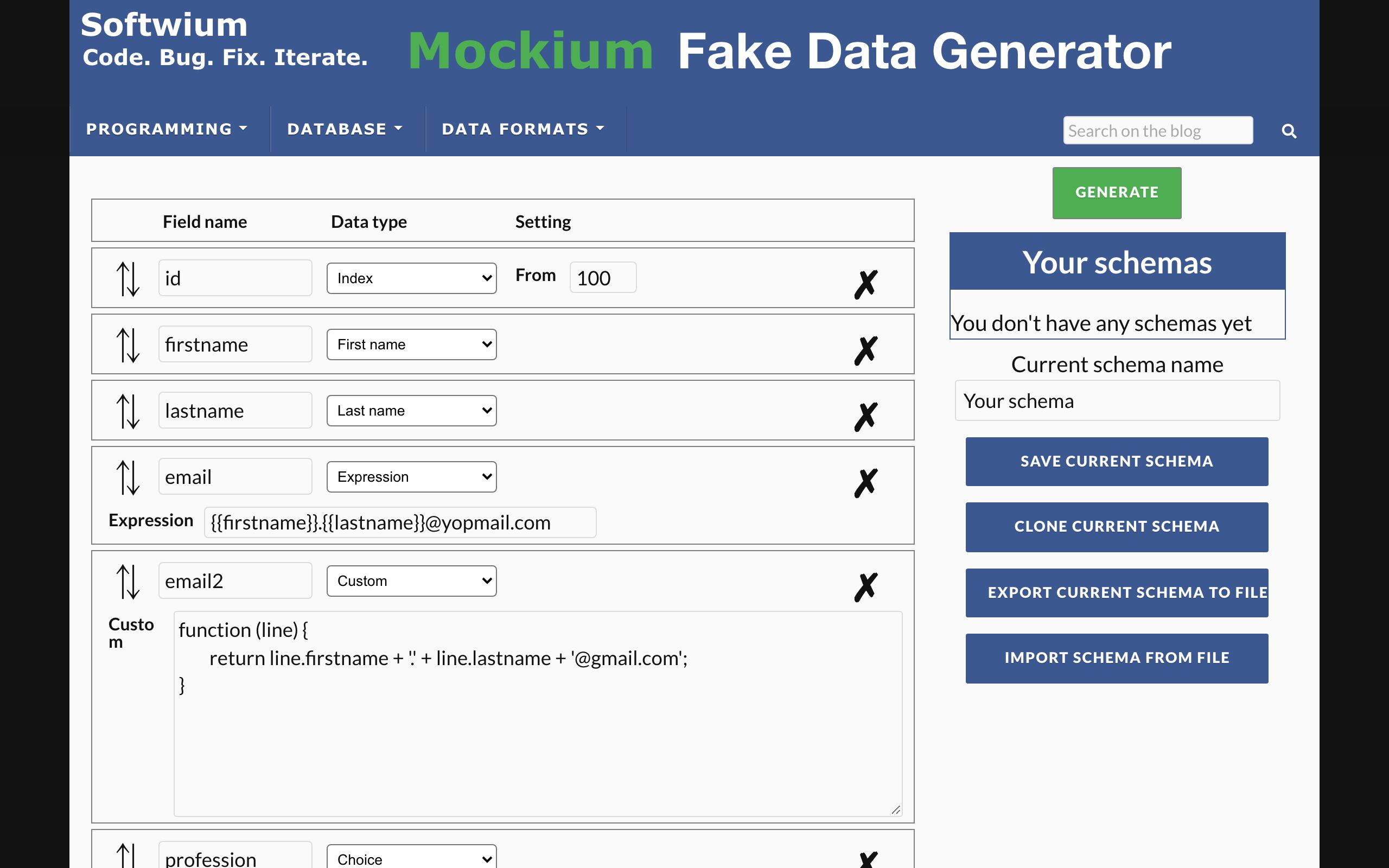 Mockium screenshot