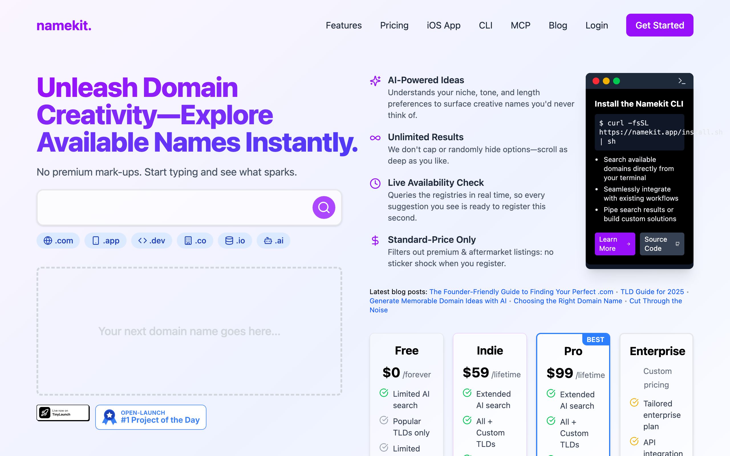 Namekit screenshot