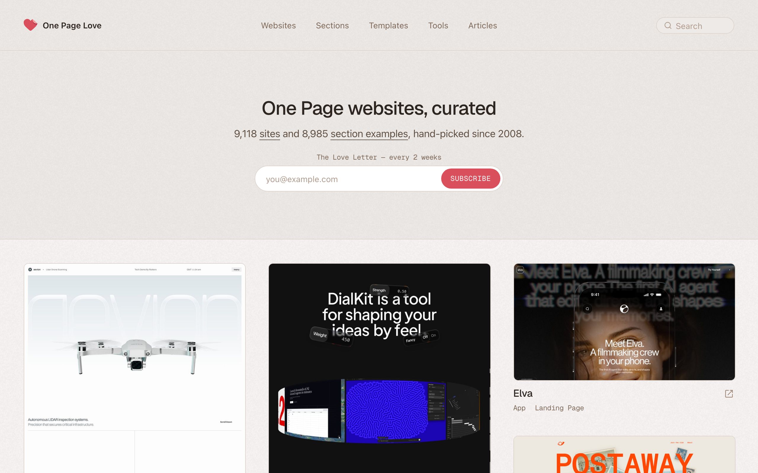 One Page Love screenshot