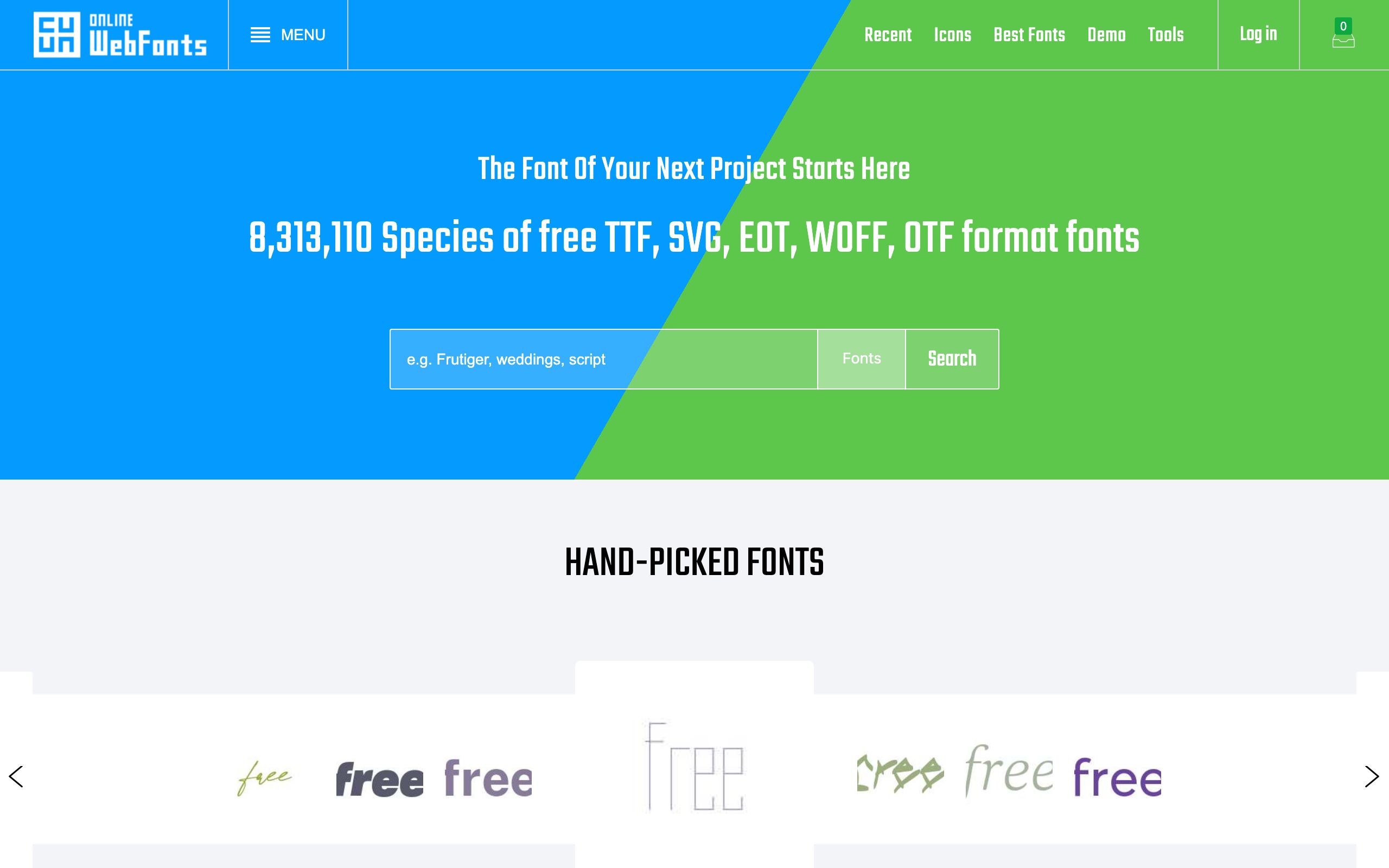 OnlineWebFonts screenshot