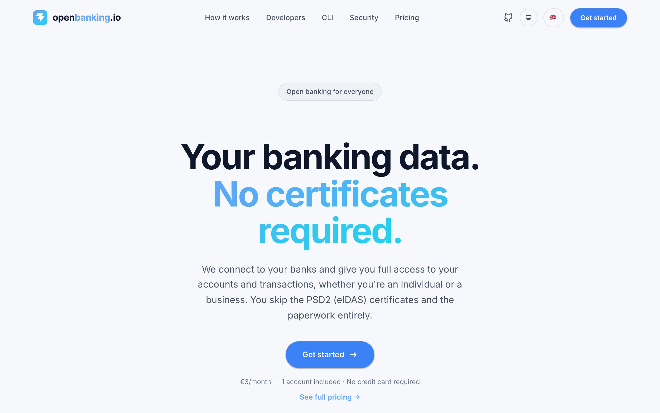 Open Banking Access screenshot