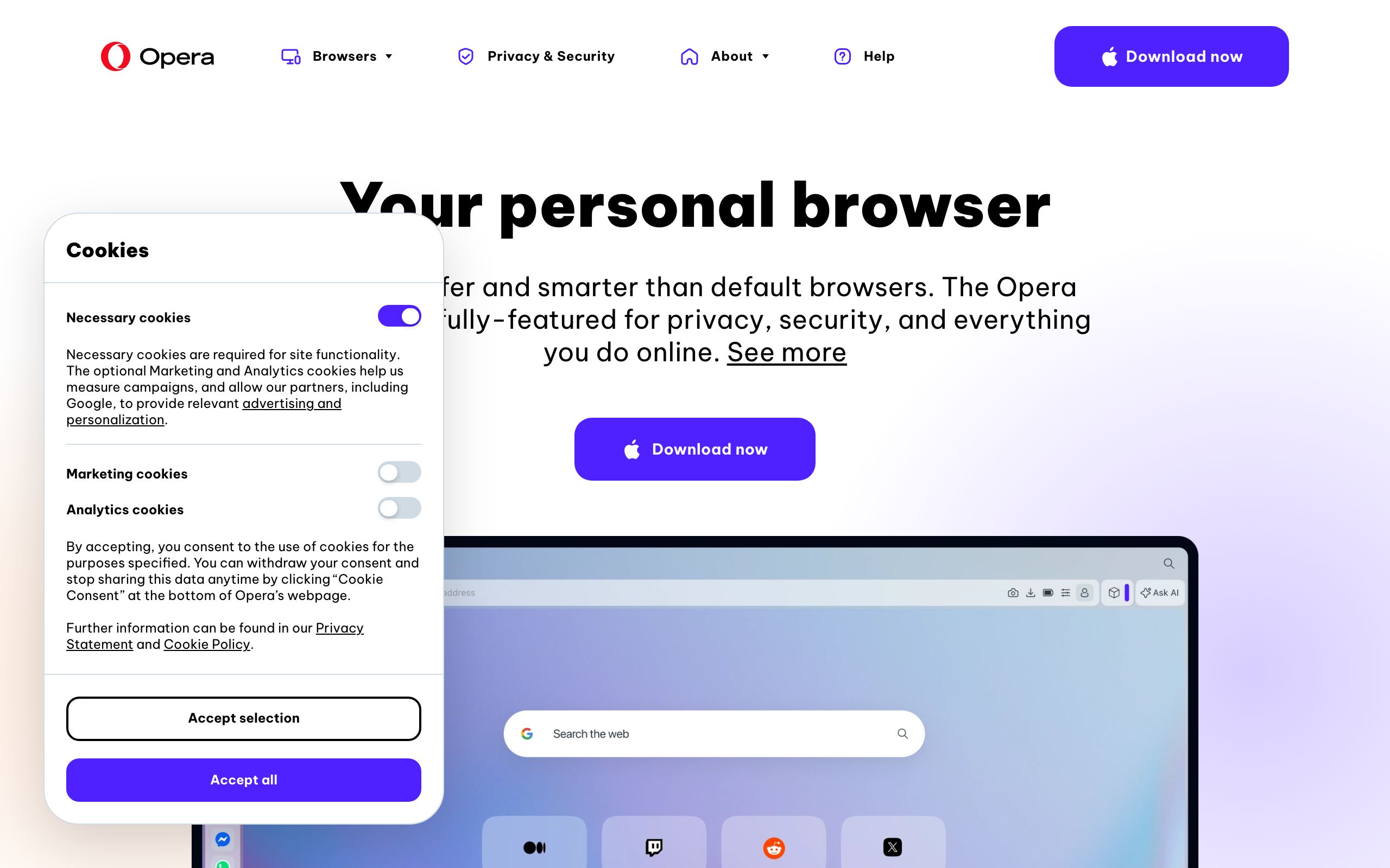 Opera screenshot