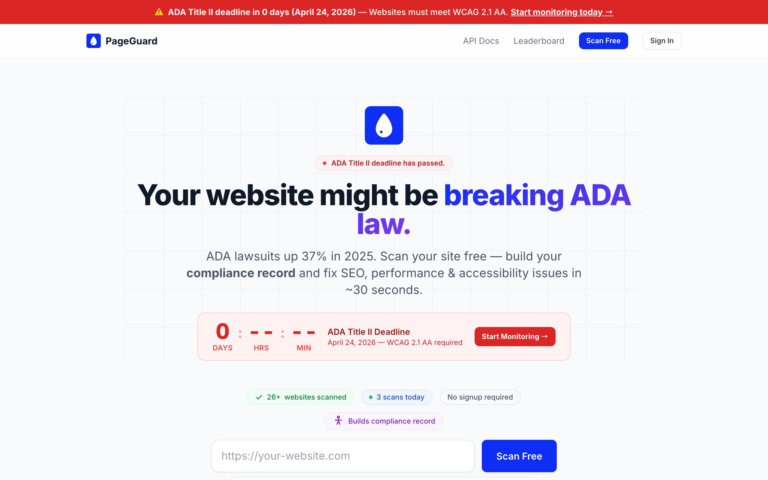 PageGuard screenshot
