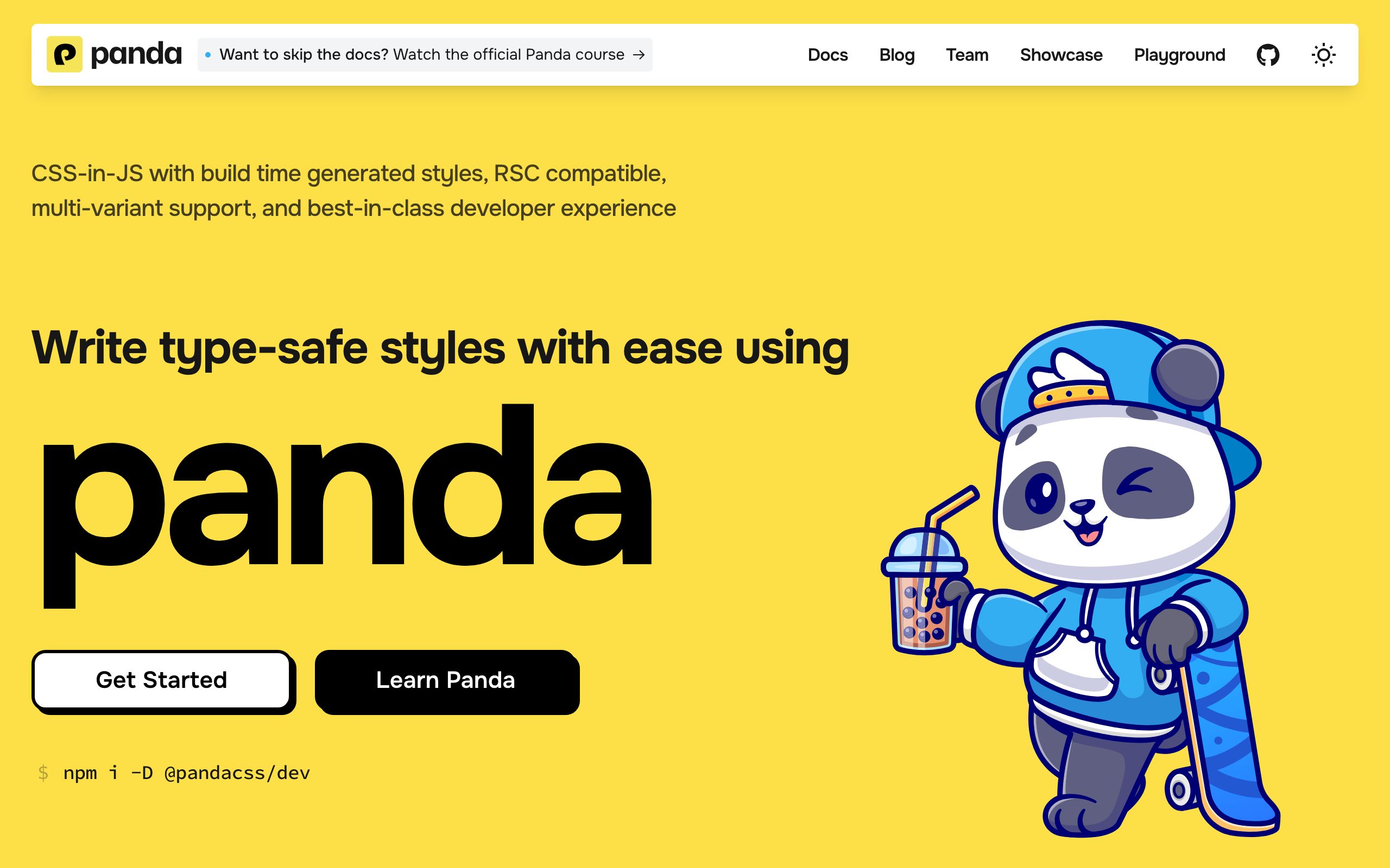 Panda CSS screenshot