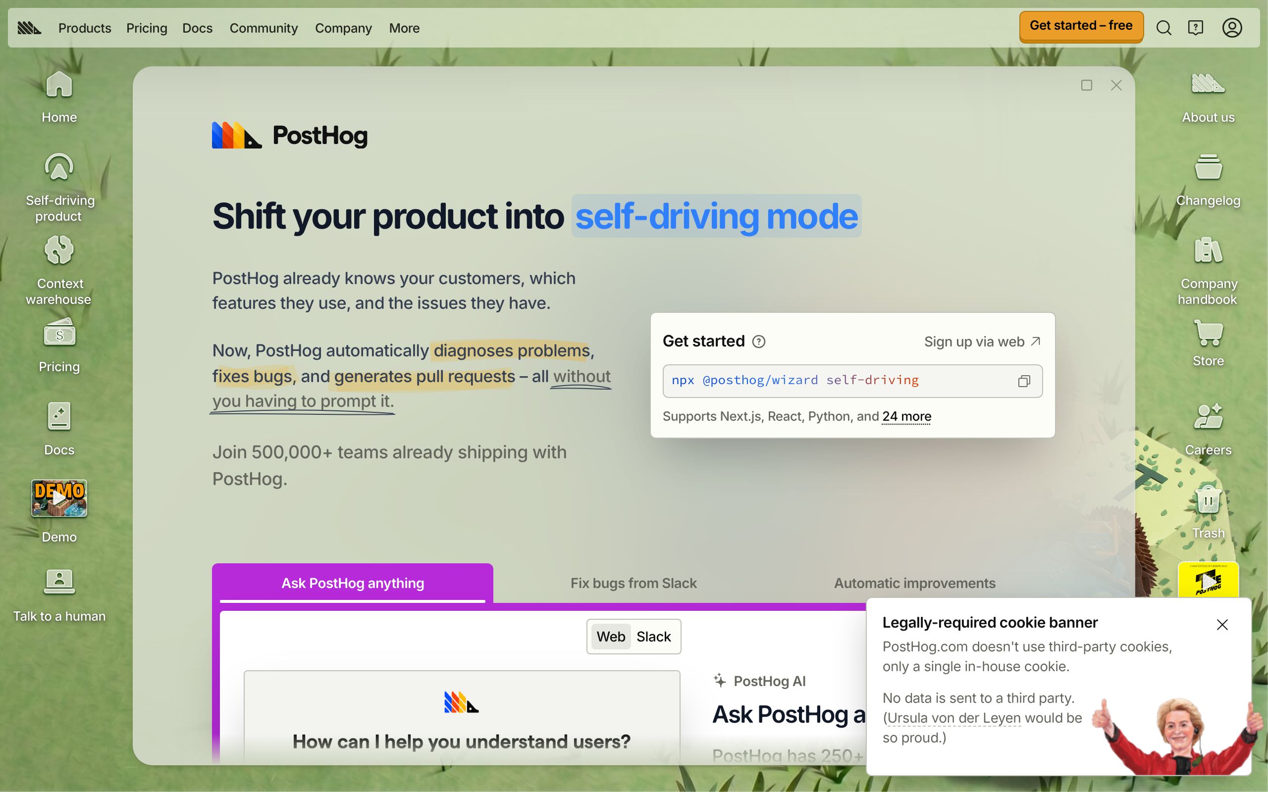 PostHog screenshot