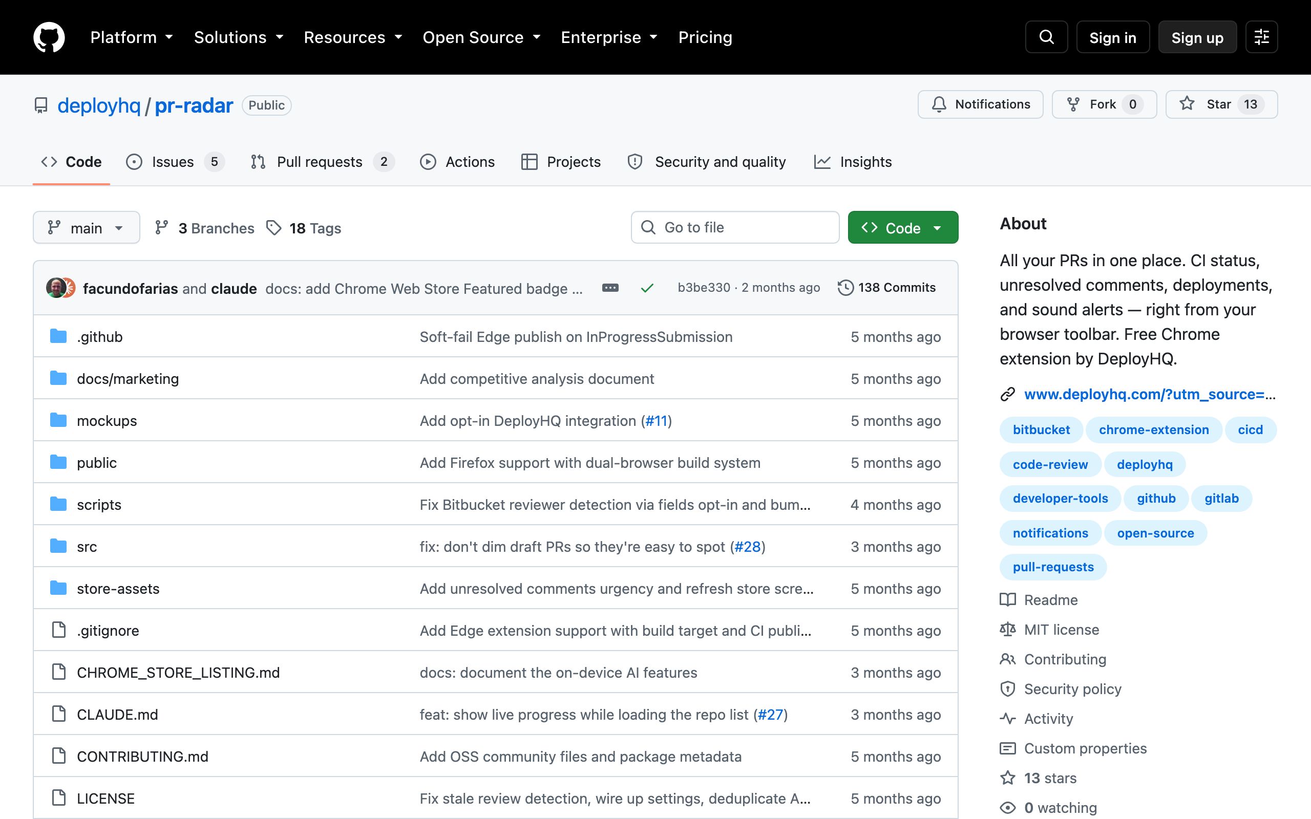 PR Radar screenshot