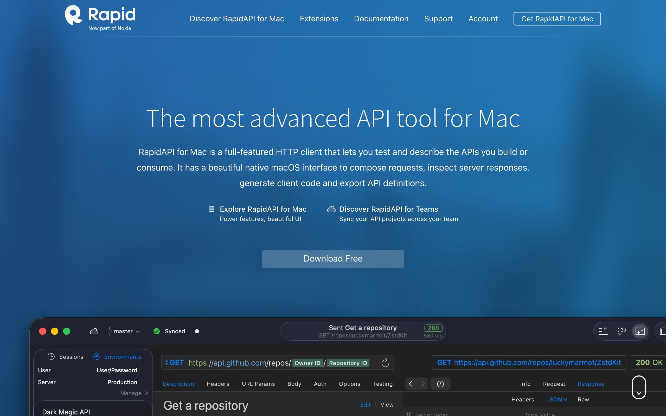 RapidAPI for Mac screenshot
