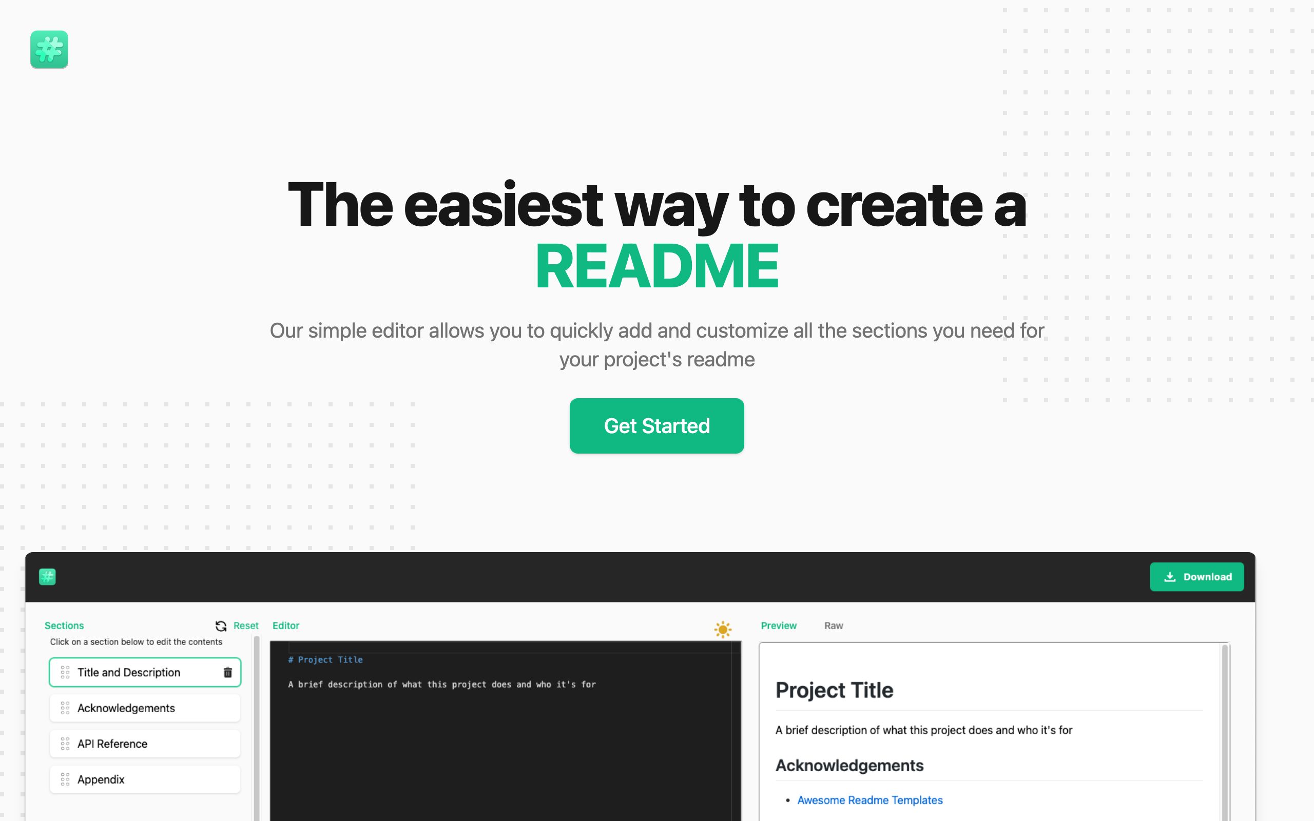 readme.so screenshot