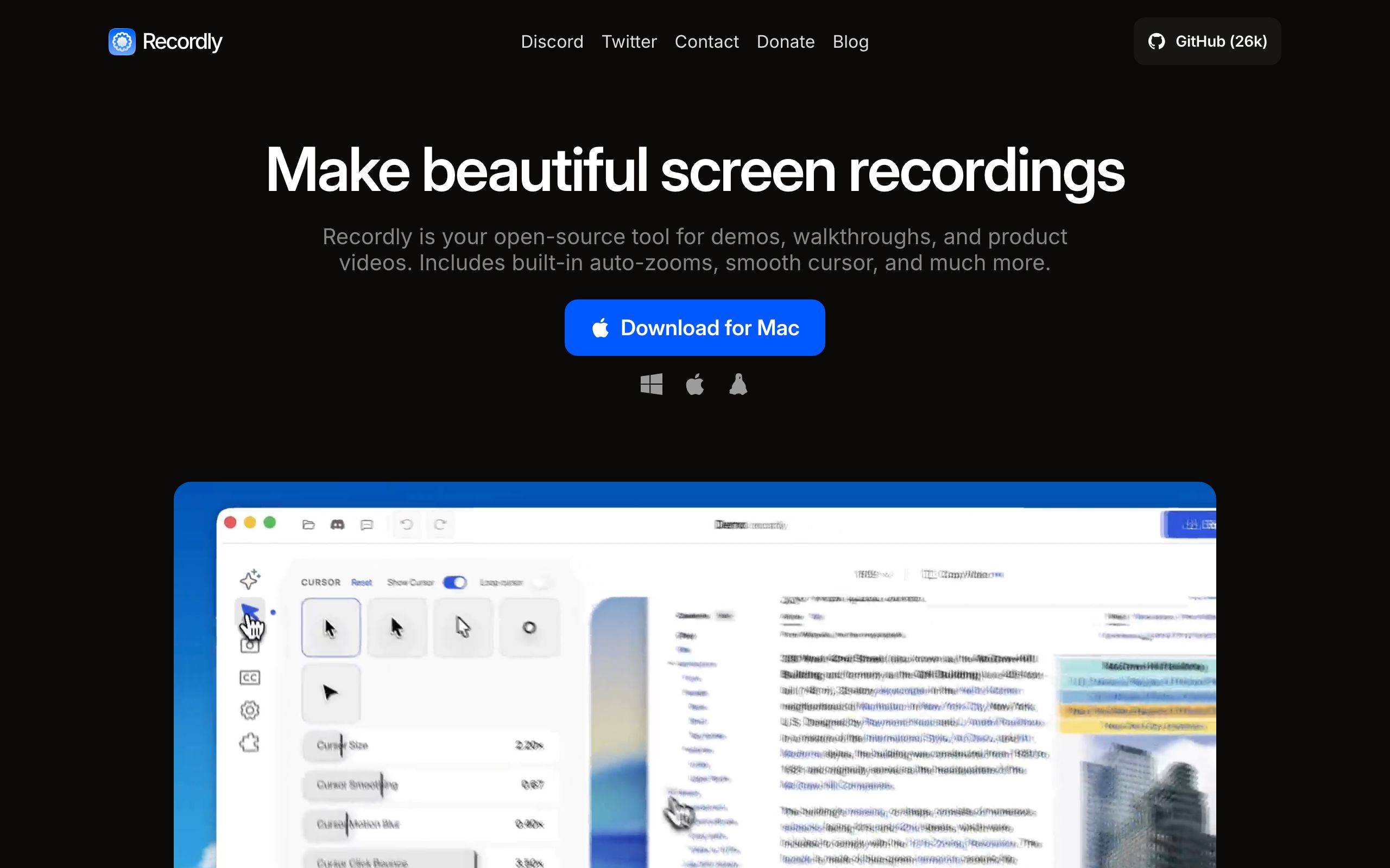 Recordly screenshot