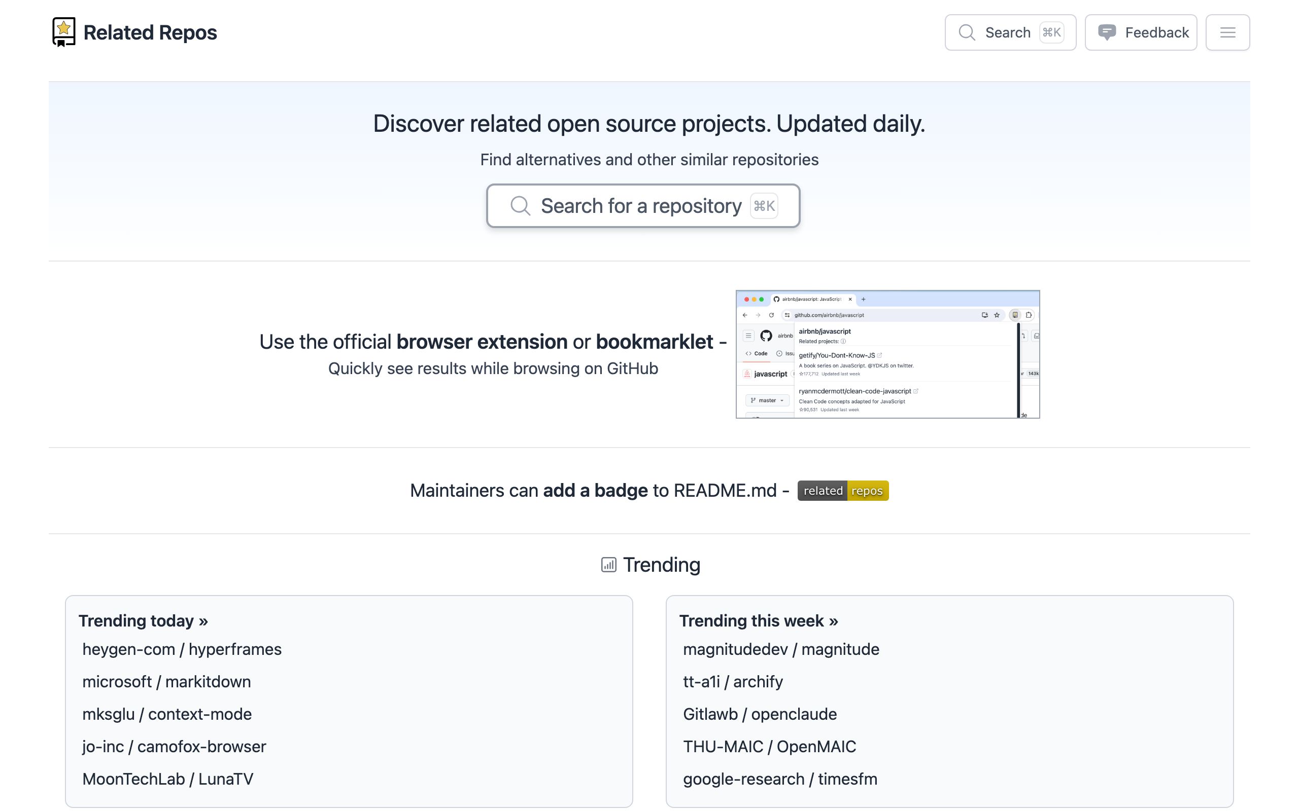 Related Repos screenshot