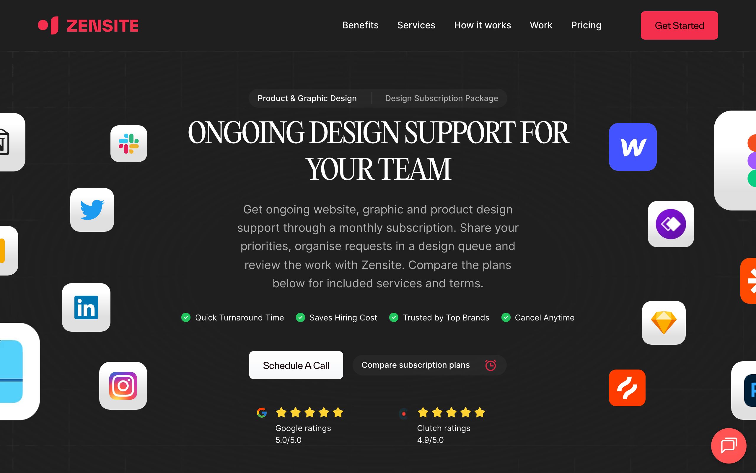 Request Website & Graphic Design Subscription Service screenshot