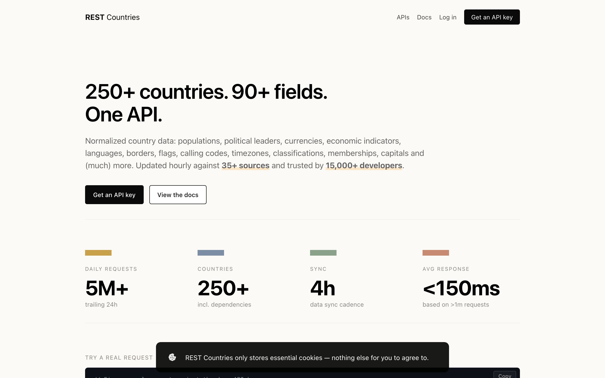 REST Countries screenshot