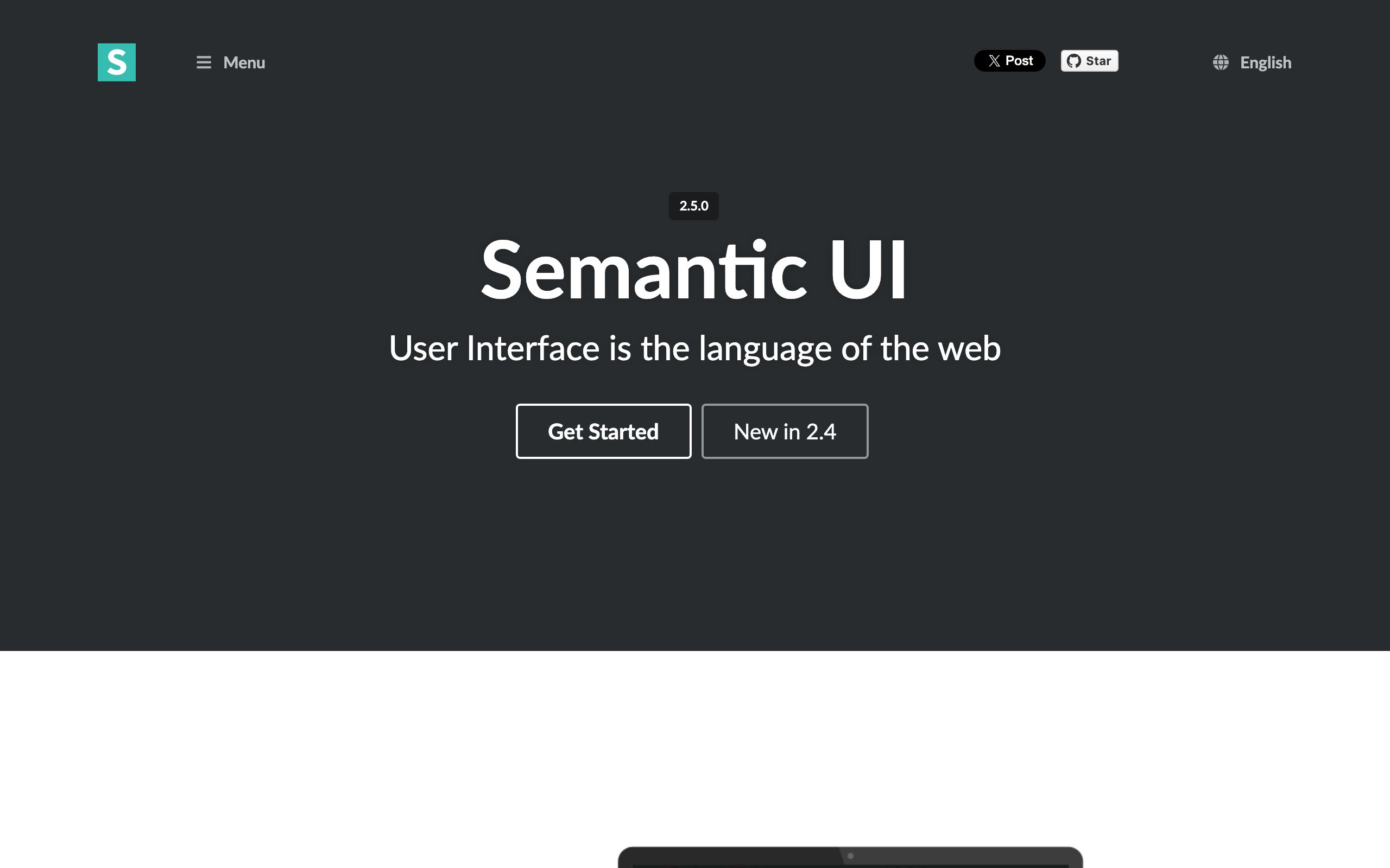 Semantic UI screenshot