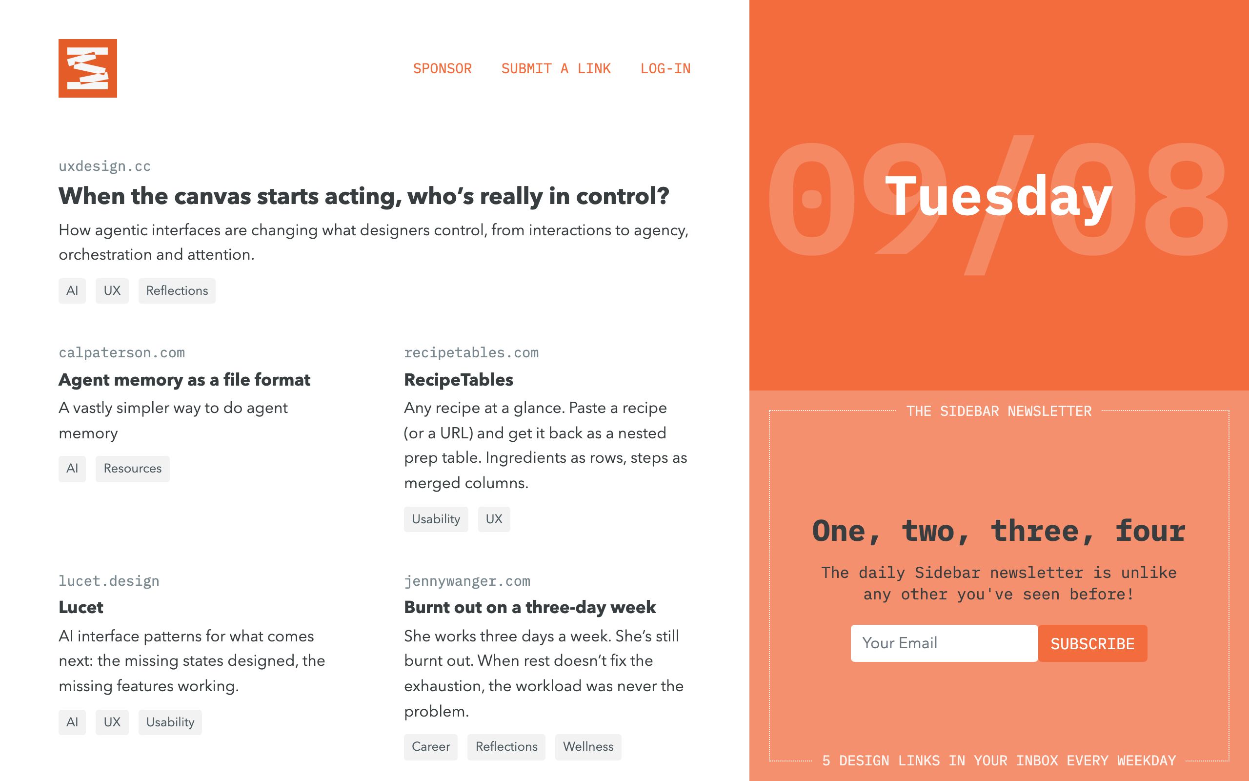 Sidebar screenshot