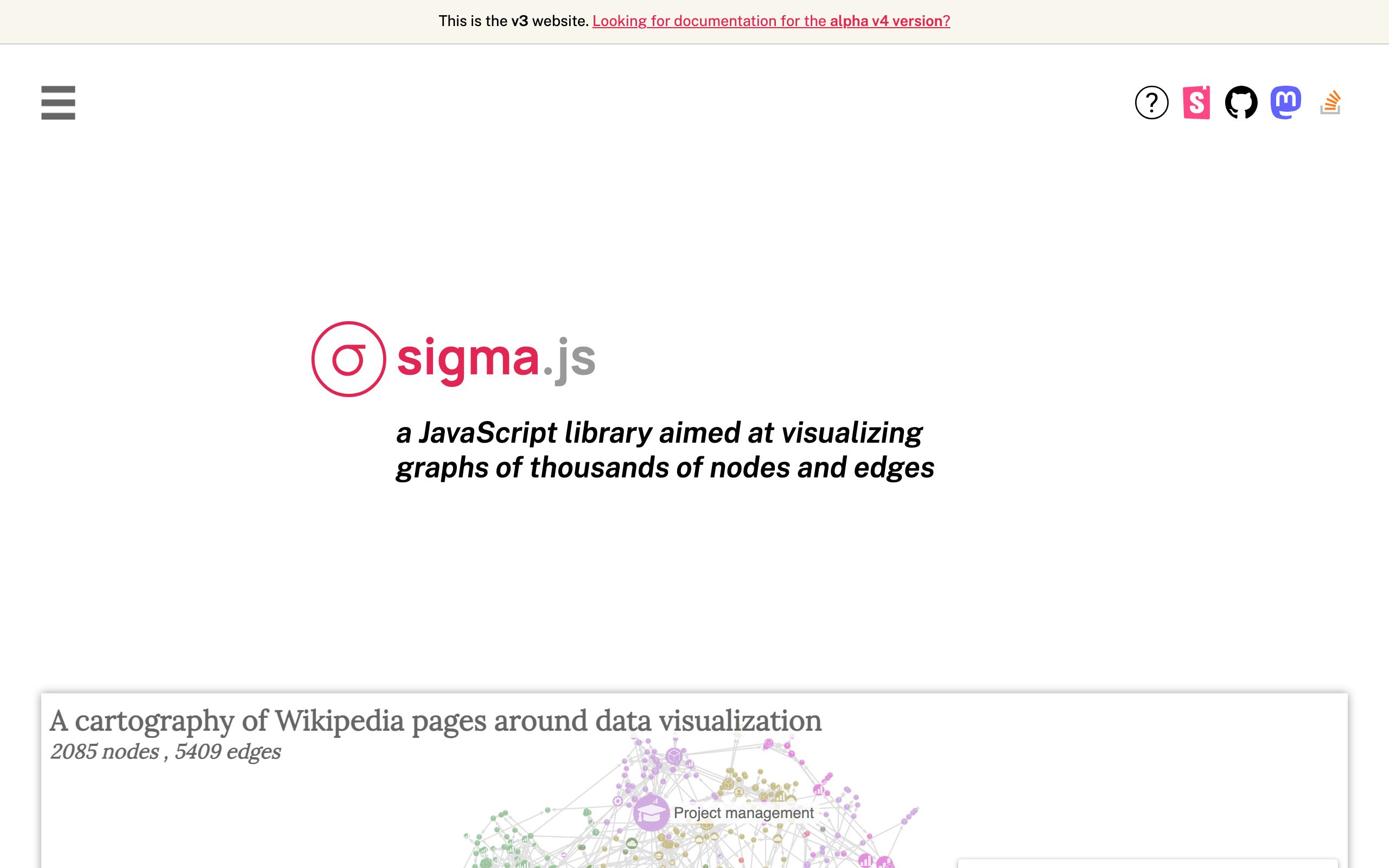 Sigma.js screenshot