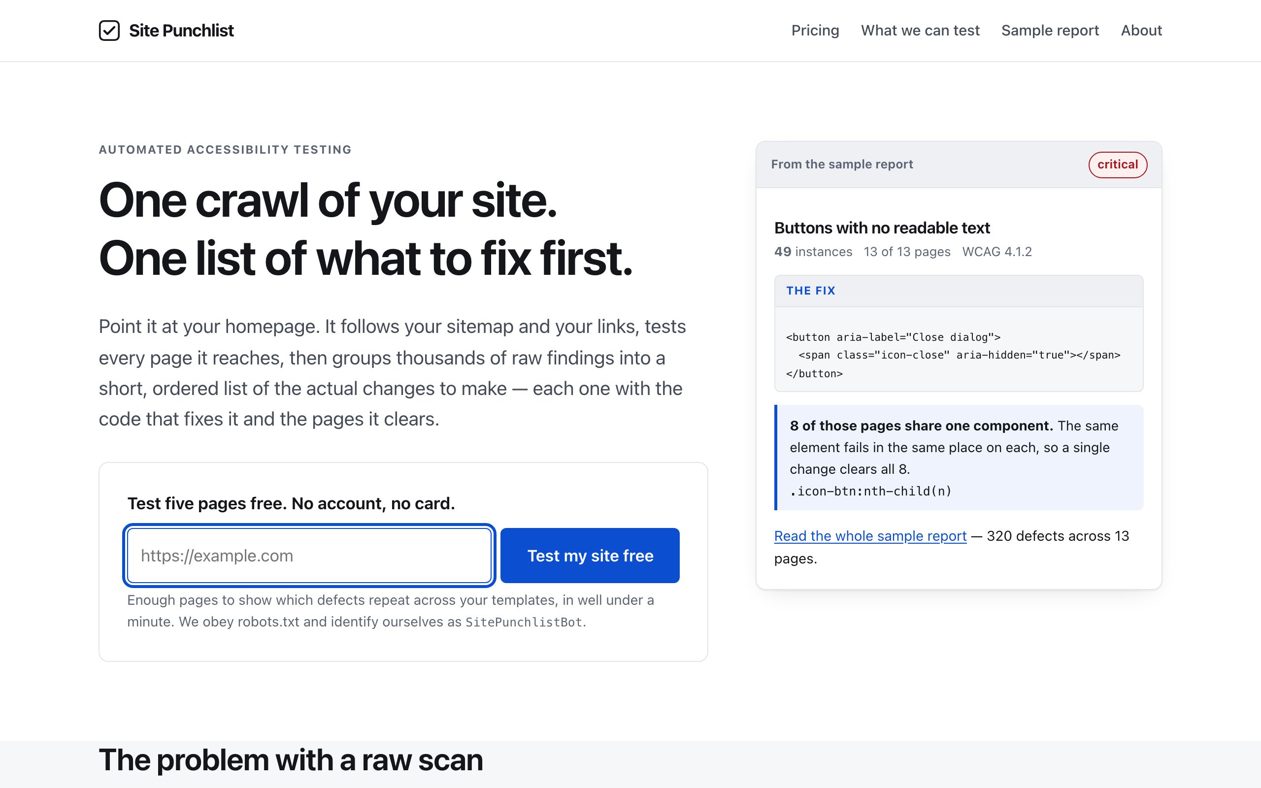 Site Punchlist screenshot
