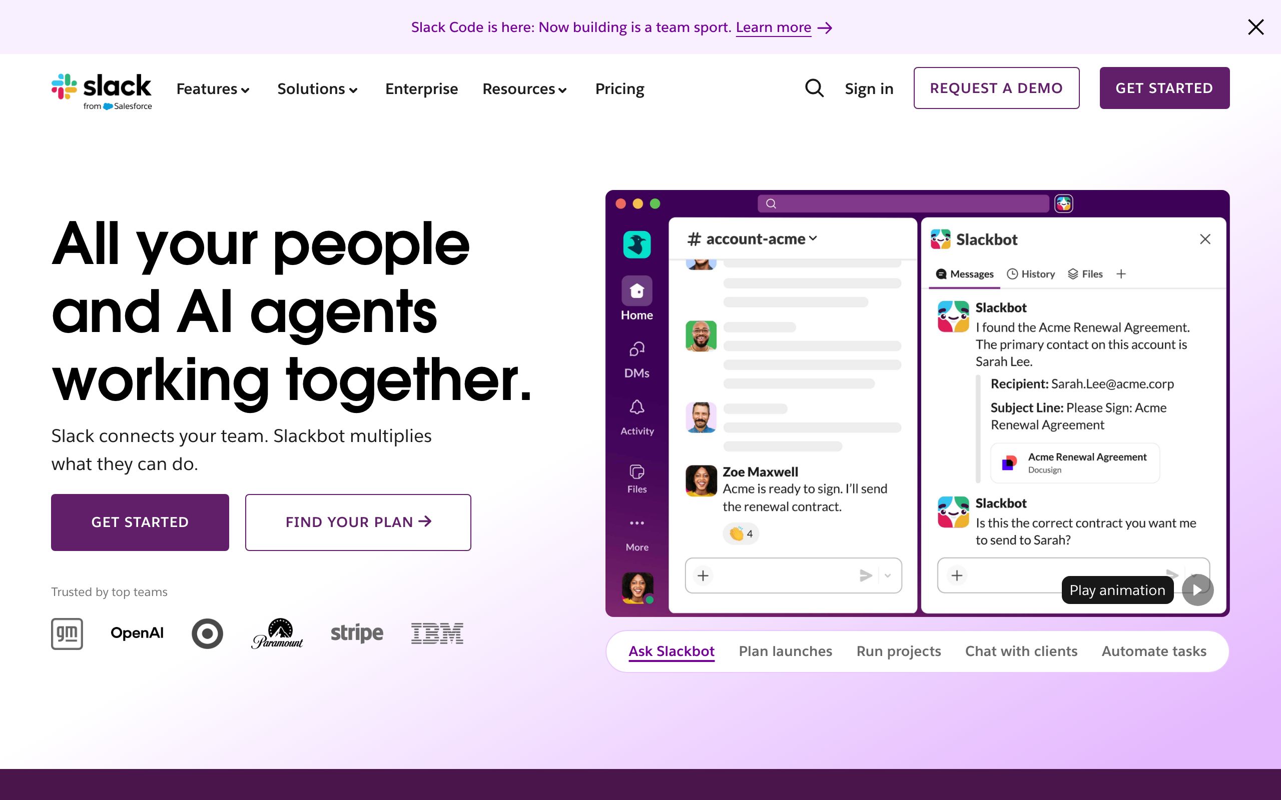 Slack screenshot