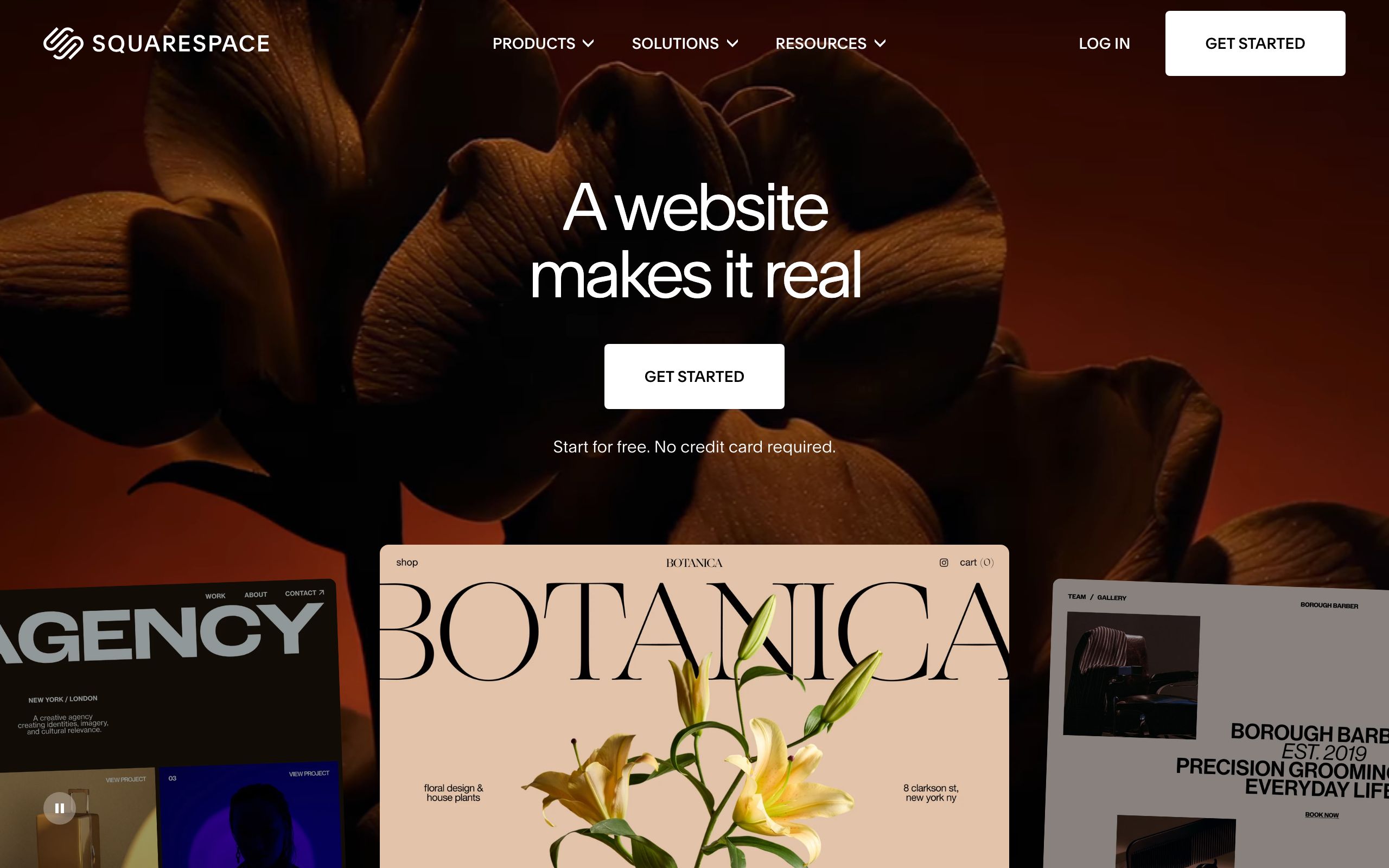 Squarespace screenshot