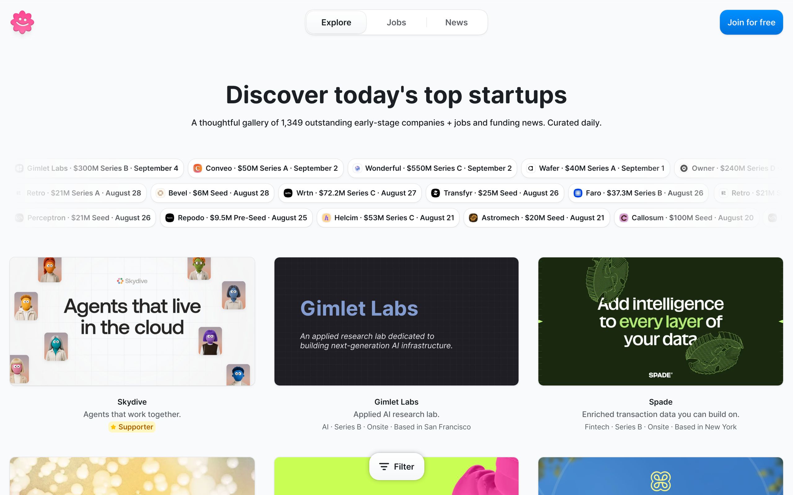Startups Gallery screenshot