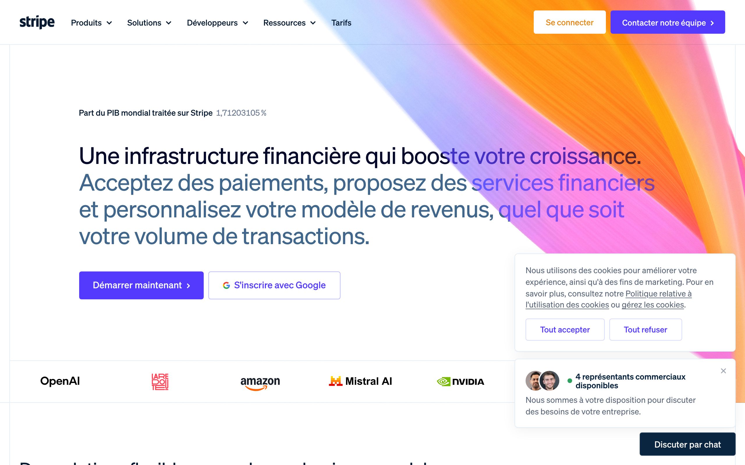 Stripe screenshot