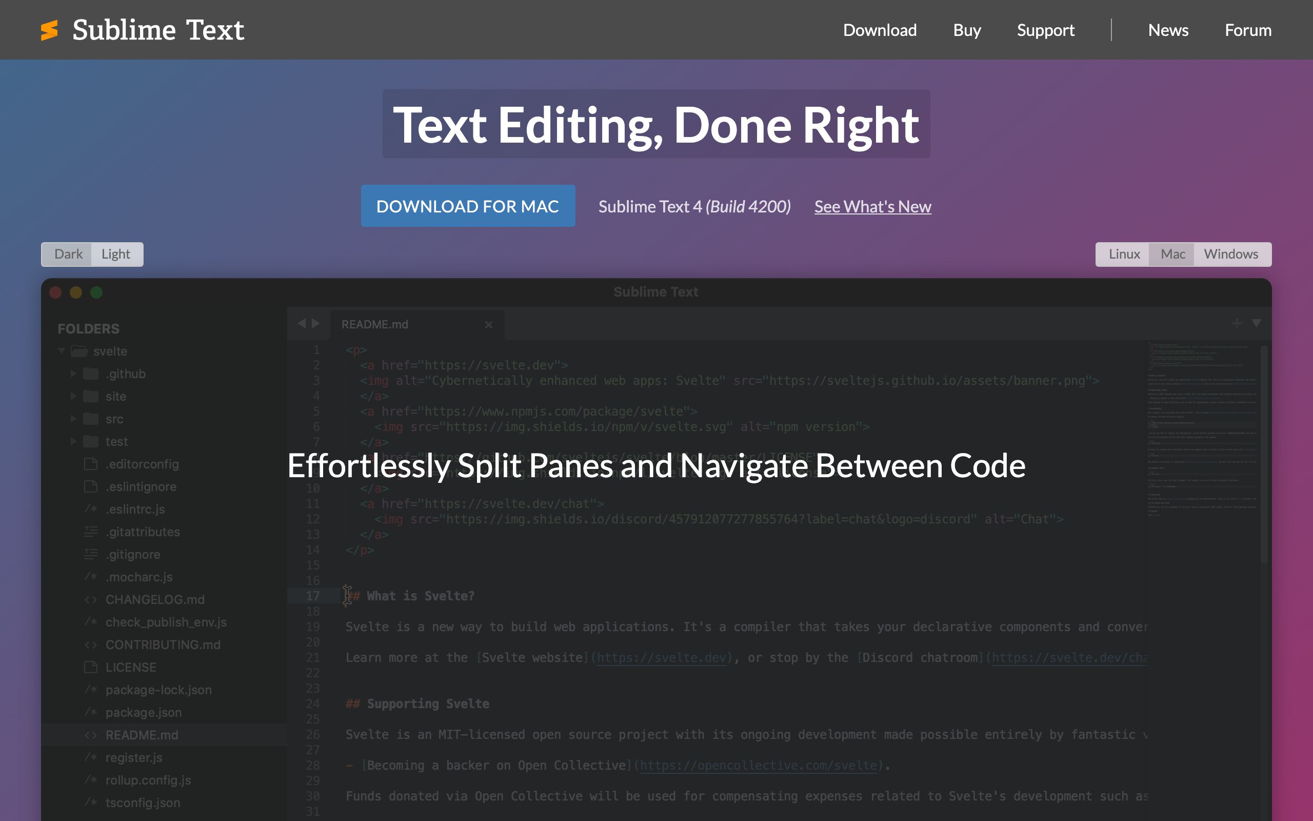 Sublime Text screenshot