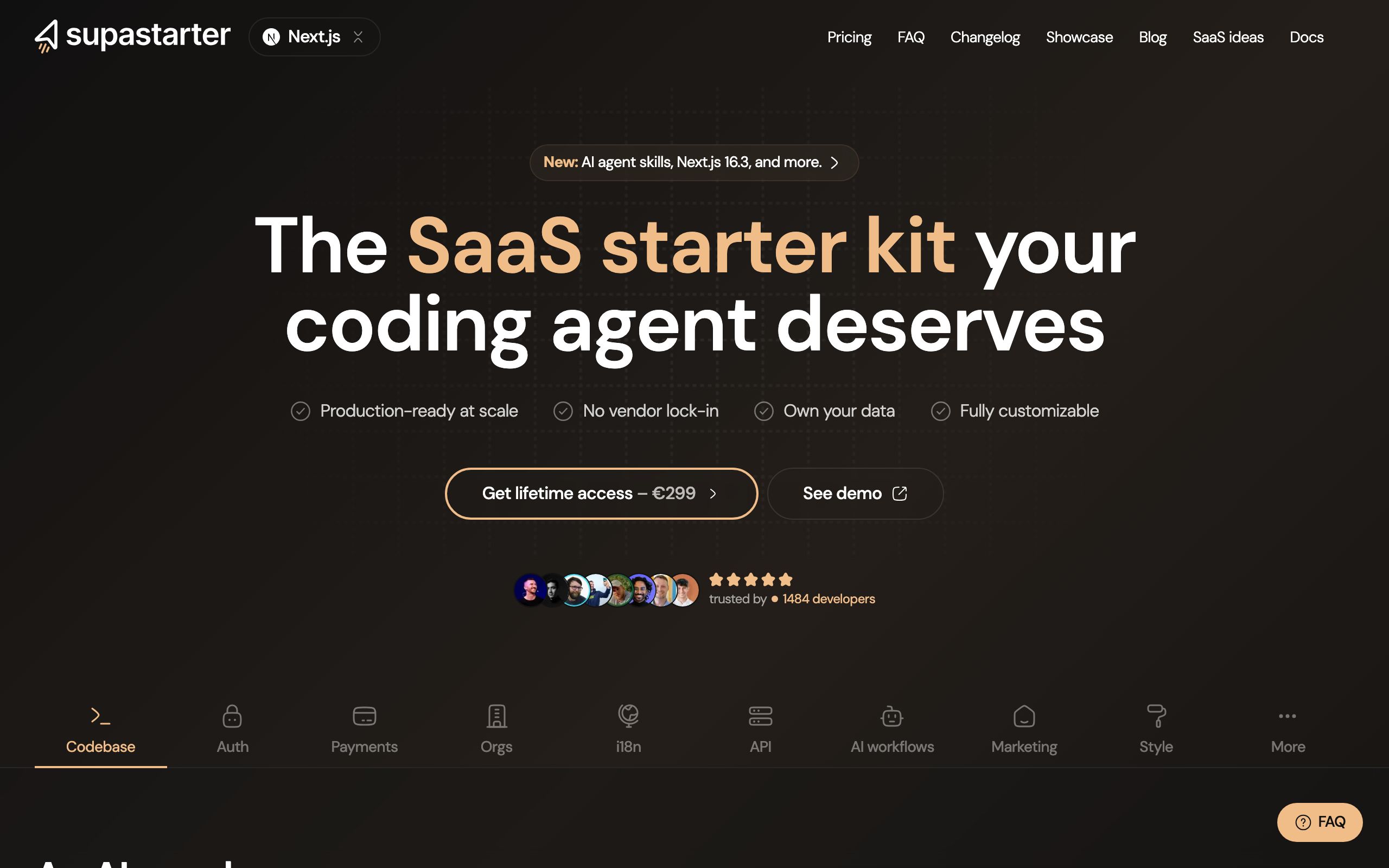 supastarter screenshot