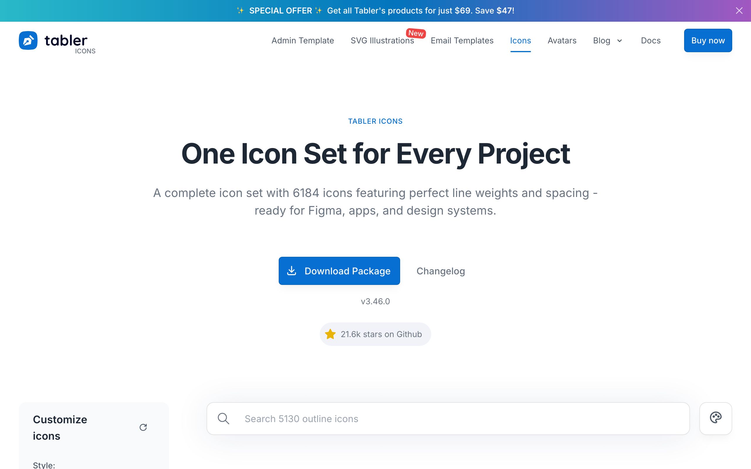 Tabler Icons screenshot