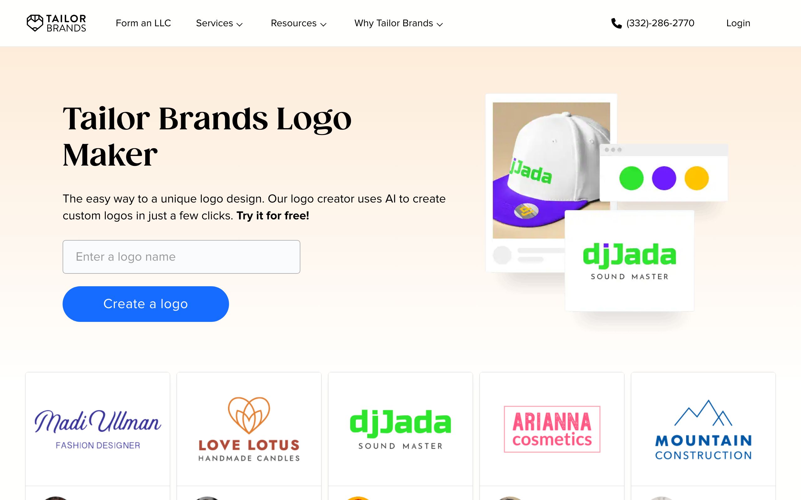 Tailor Brands screenshot