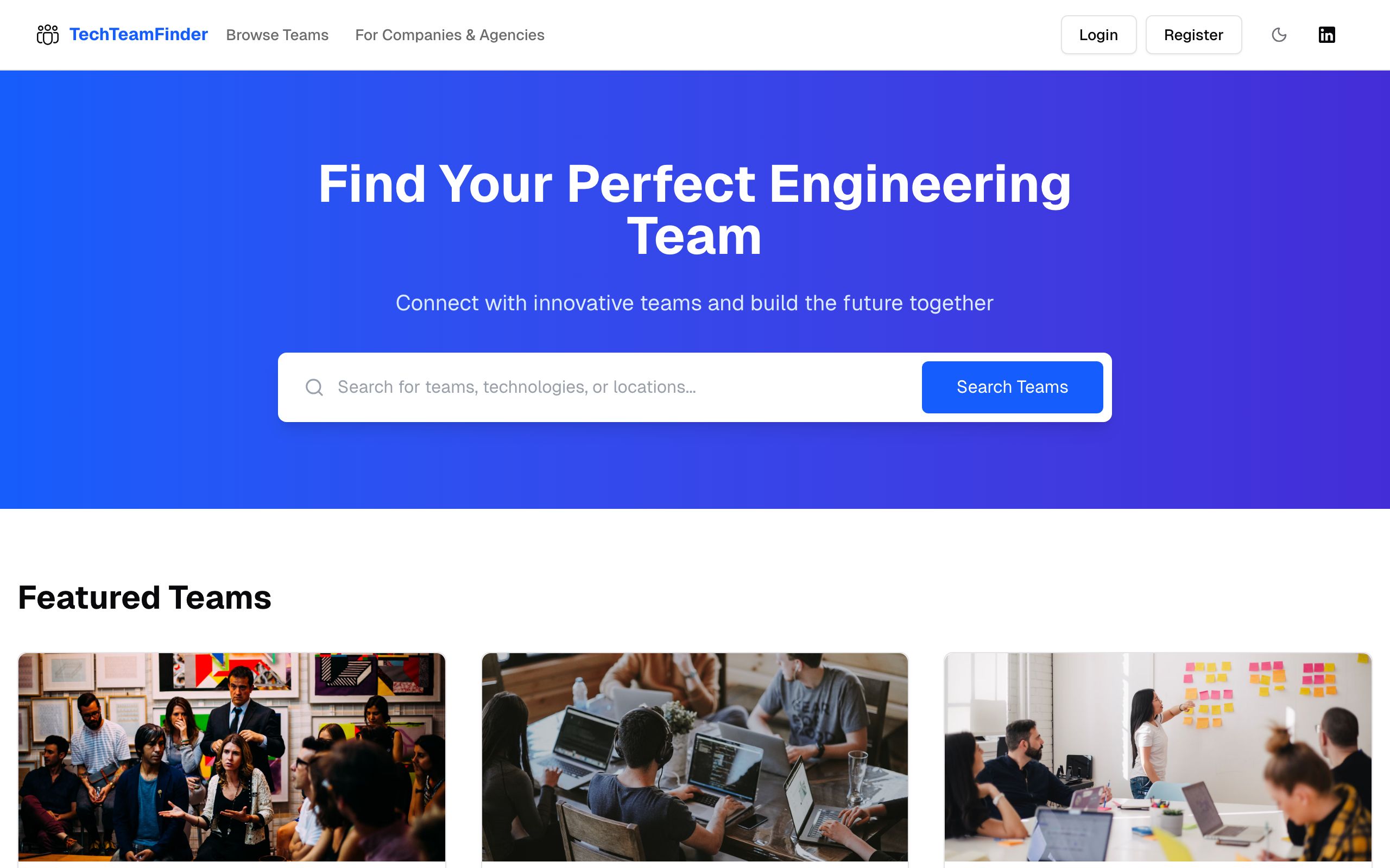 TechTeamFinder screenshot