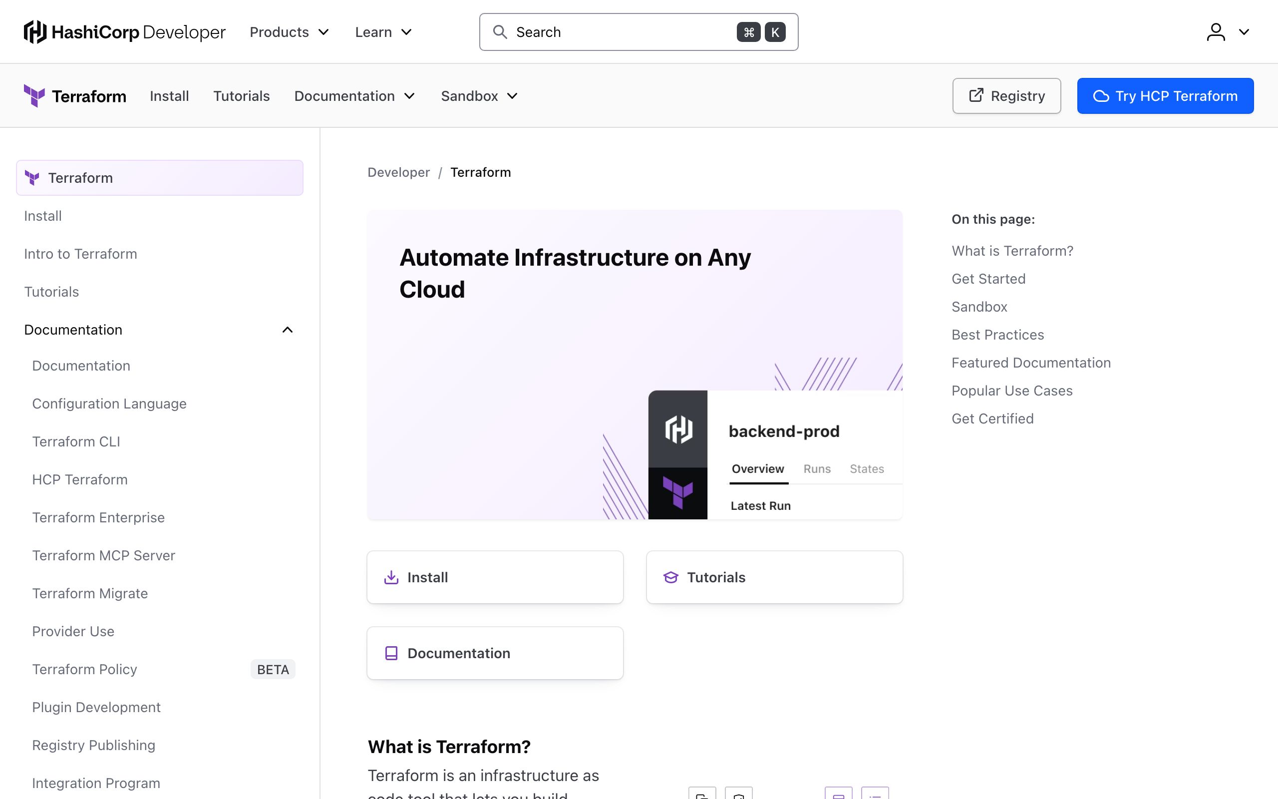 Terraform screenshot